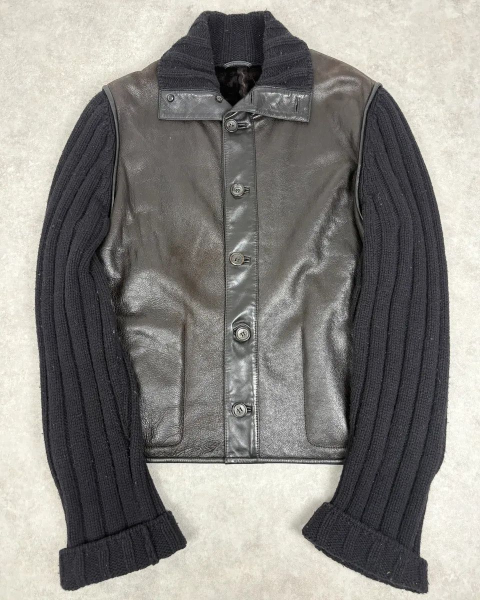 Jil Sander 2000s Jil Sander Brown Shearling Leather Wool Jacket Size US M / EU 48-50 / 2 - 1 Thumbnail