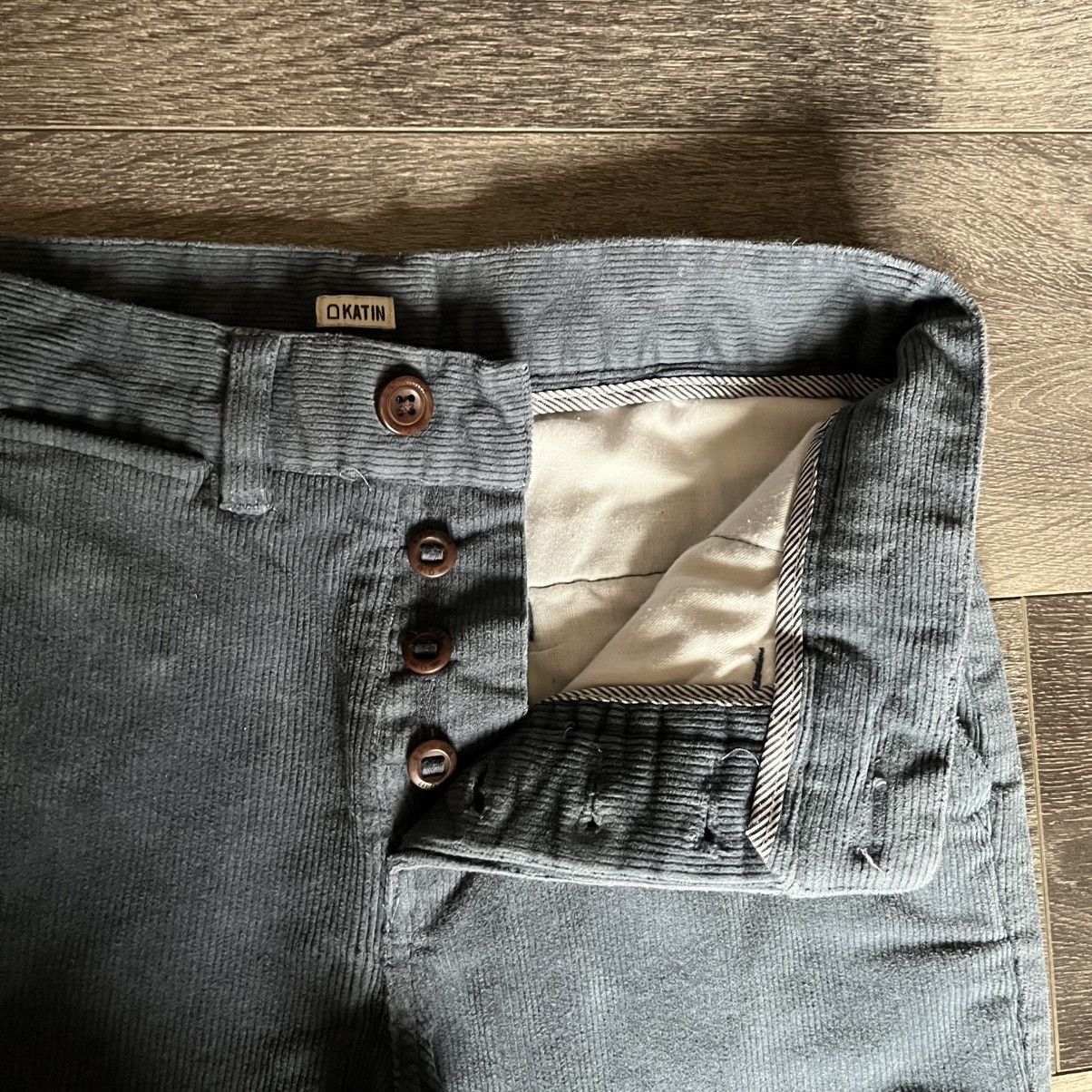 Katin Katin USA Blue Washed Corey Coin Pocket Corduroy Pants 28x30 Size US 28 / EU 44 - 8 Thumbnail
