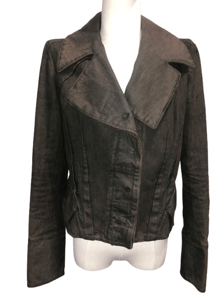John Galliano Piratesque Asymmetric Denim Jacket Size L / US 10 / IT 46 - 1 Thumbnail