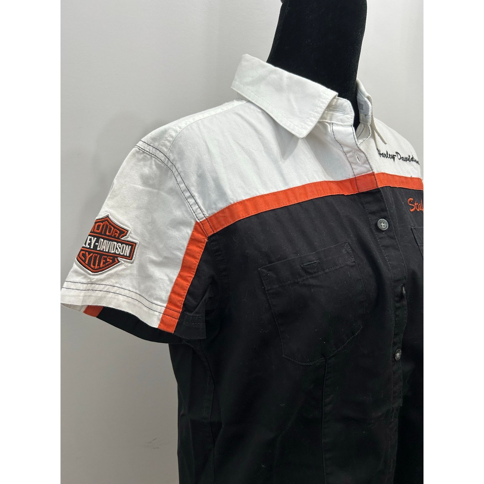 Harley Davidson Harley-Davidson Staff Shirt Black Orange White Women’s M Size M / US 6-8 / IT 42-44 - 4 Thumbnail