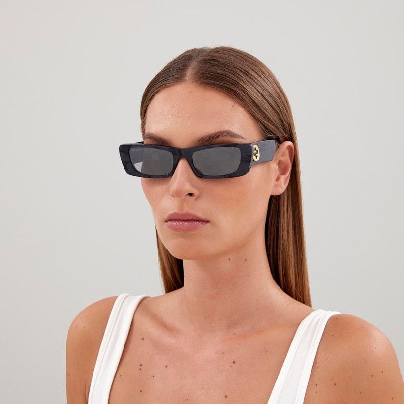 Gucci NEW Gucci Sunglasses GG0516S 013 Black Havana/Silver Mirror Size ONE SIZE - 1 Thumbnail