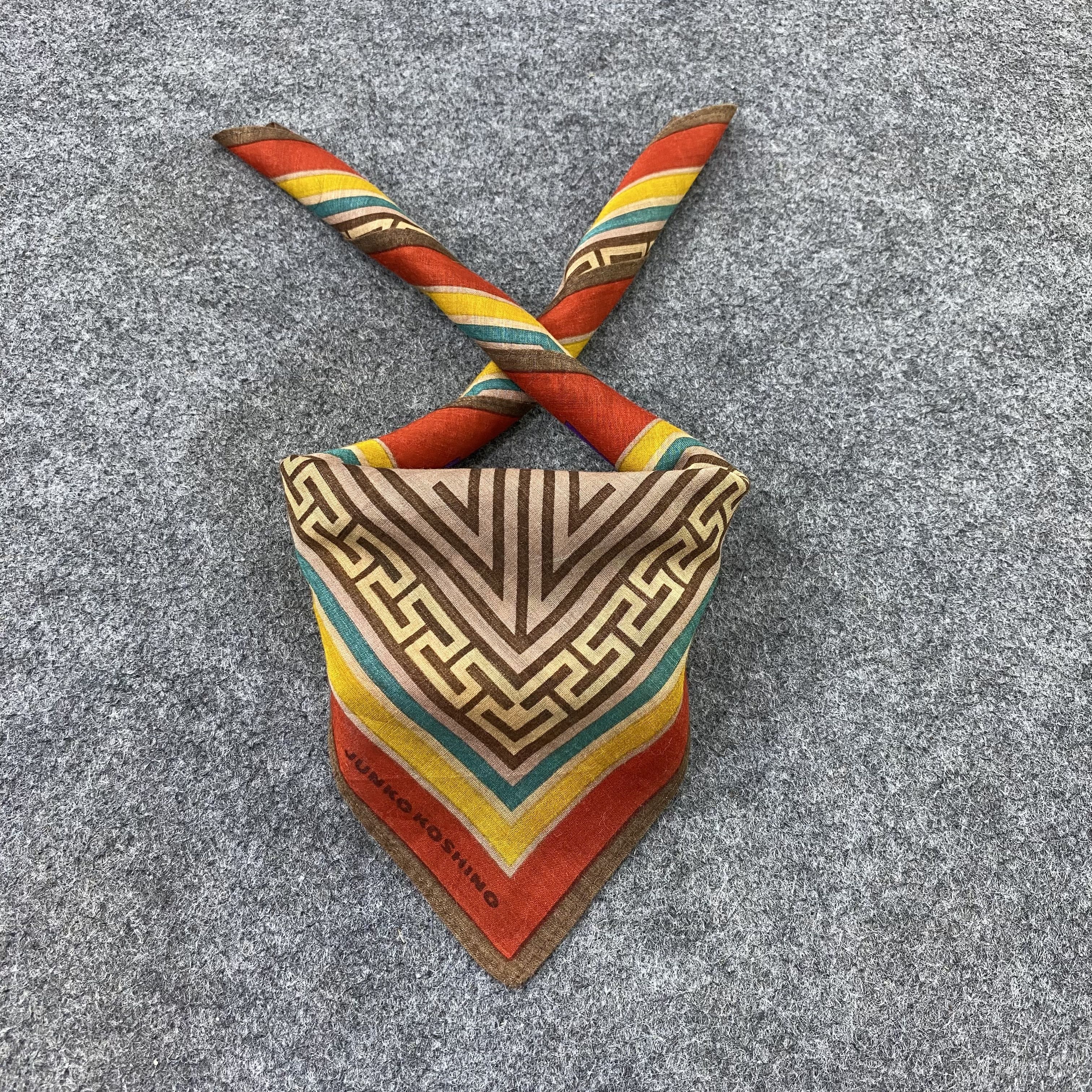Japanese Brand Junko Koshino Handkerchief Neckerchief Bandana-B1870 Size ONE SIZE - 2 Thumbnail