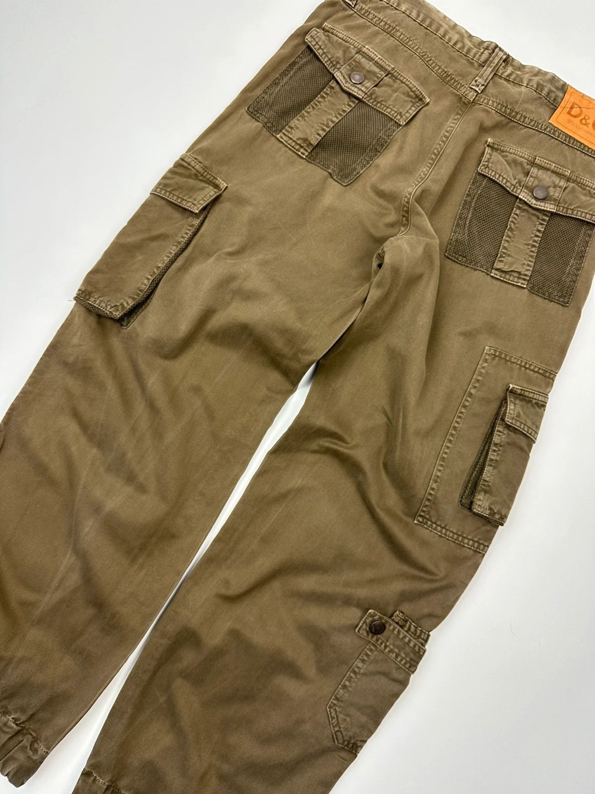 Dolce & Gabbana Dolce & Gabbana SS03 Cargo Mesh Khaki Baggy Pants Size 38" / US 16 / IT 52 - 6 Thumbnail