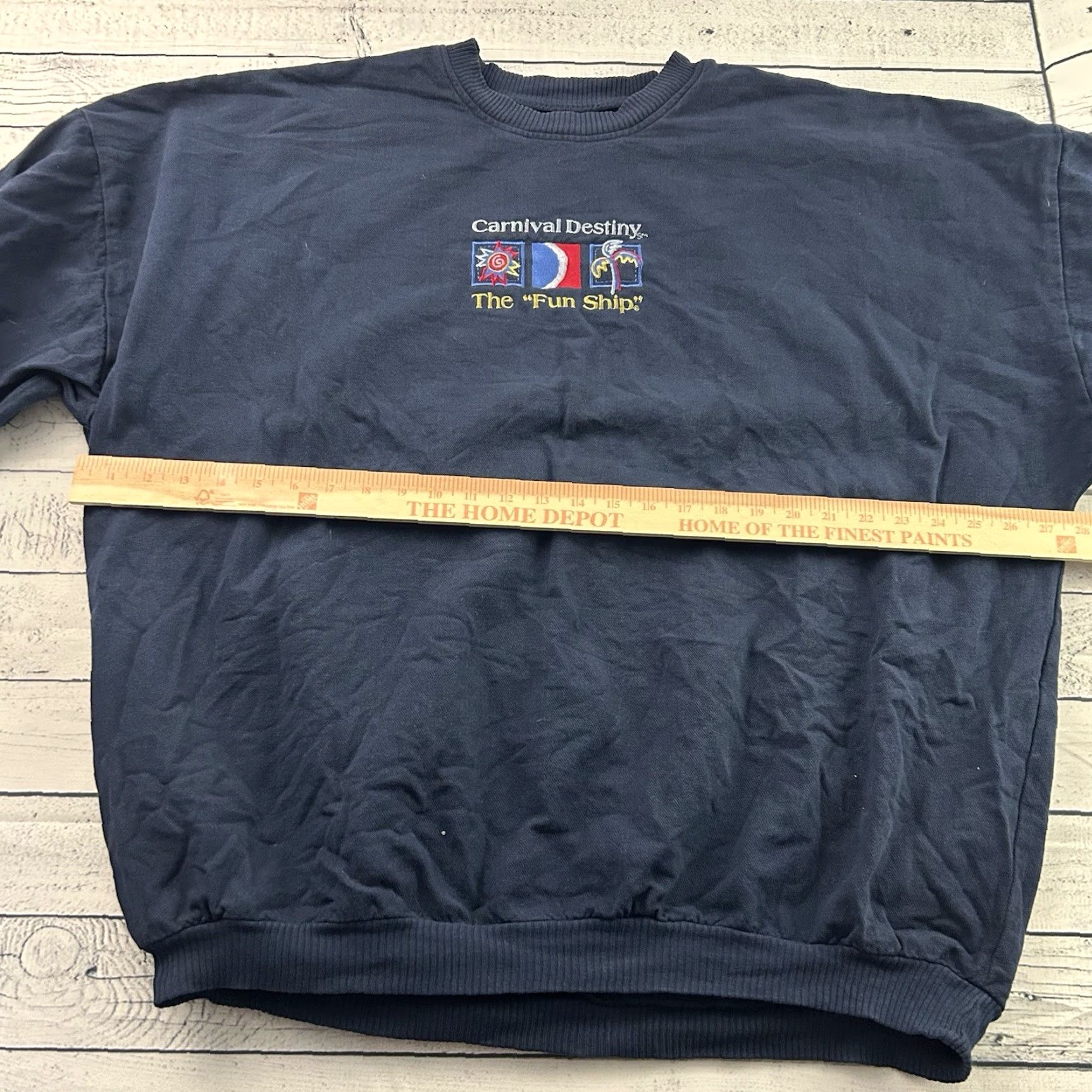destin Vintage Carnival Embroidered Crewneck Sweatshirt Men's XXL Blue Size US XXL / EU 58 / 5 - 5 Thumbnail