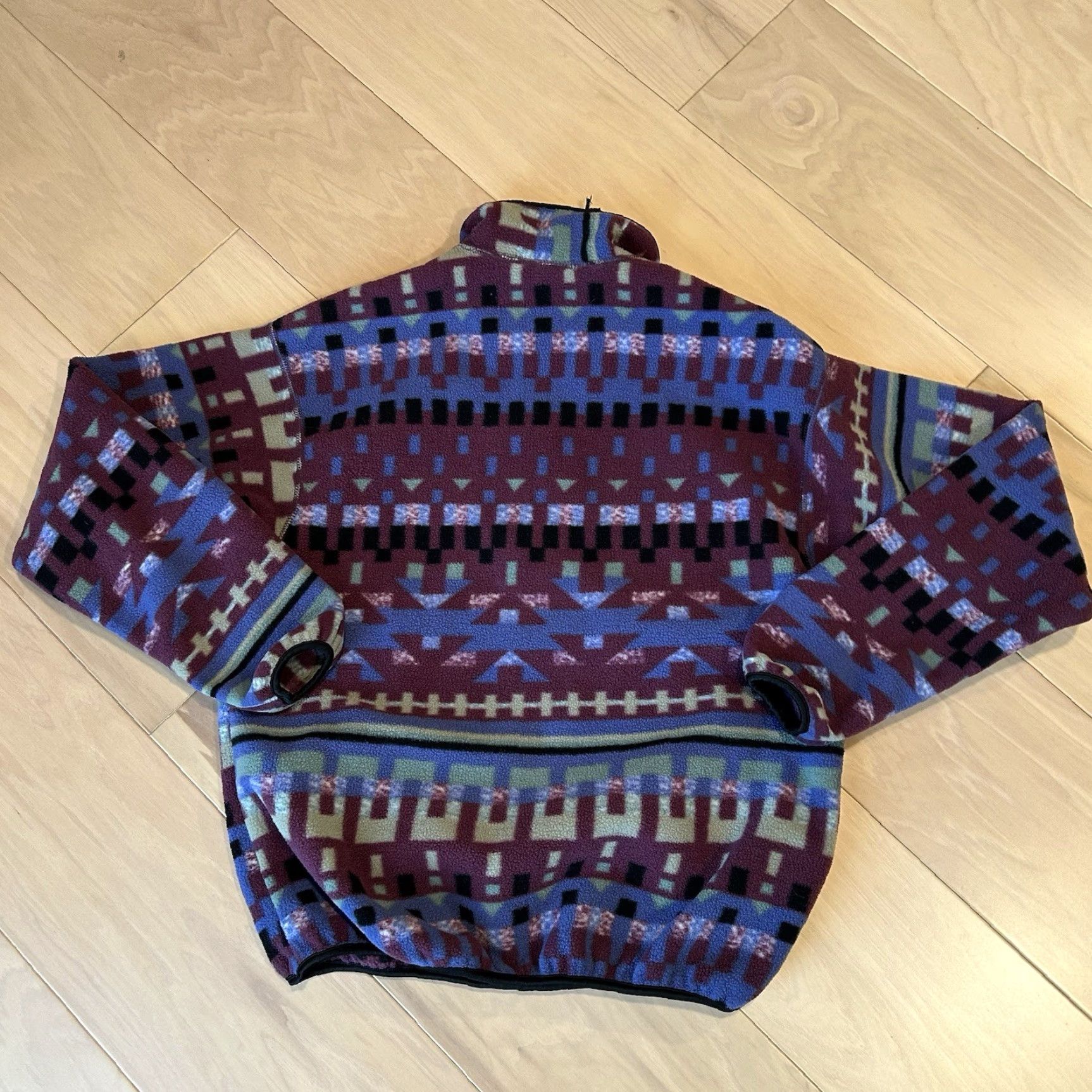 Vintage VINTAGE Columbia 1/4 Zip Pullover Jacket Women's Medium Long Sleeve Geometric Purple Windbreaker 1/4 Zip Pocket Logo Zipper Wool? Size M / US 6-8 / IT 42-44 - 5 Thumbnail