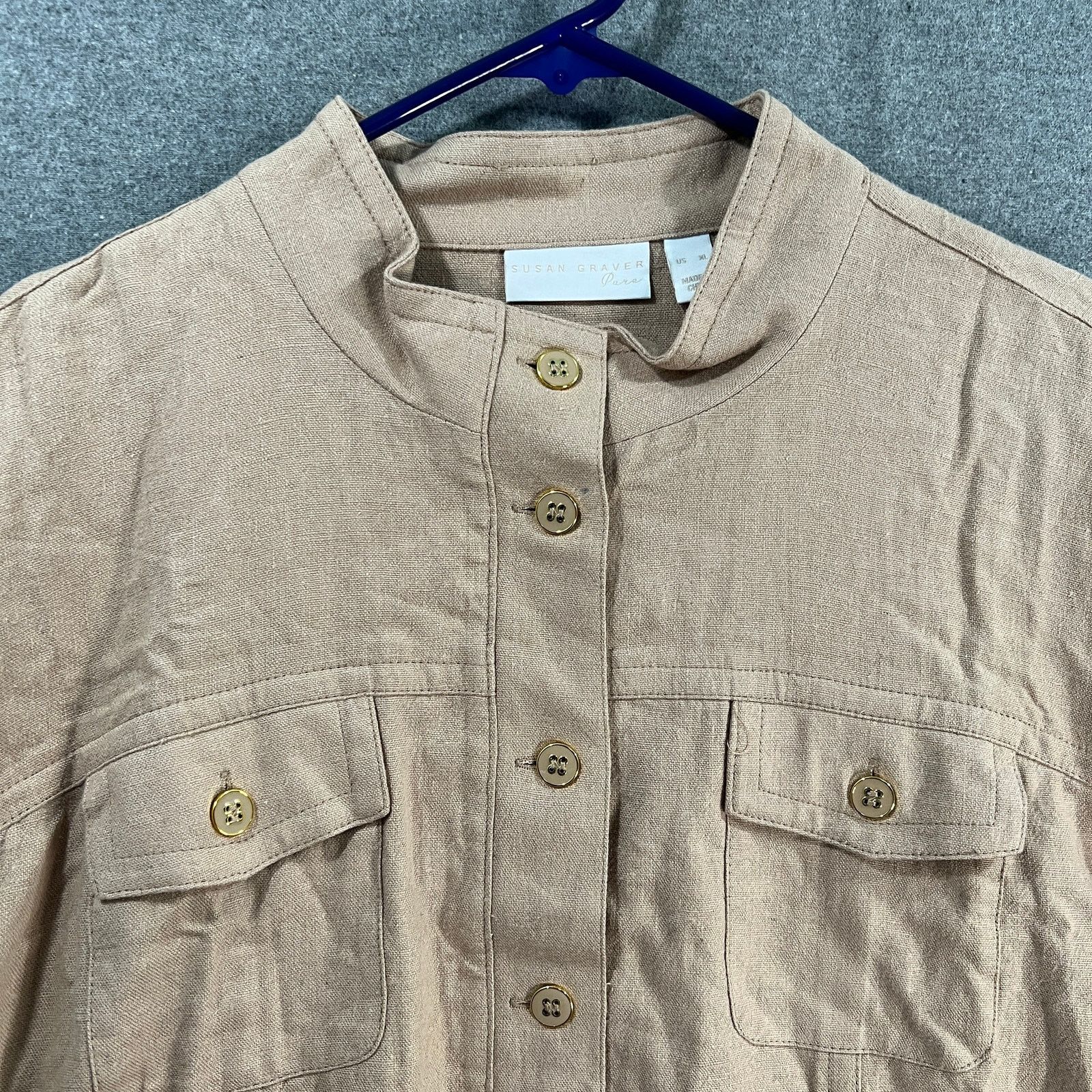 Other GRAVER Susan Graver Pure Linen Blend Jacket Warm Size XL / US 12-14 / IT 48-50 - 4 Thumbnail