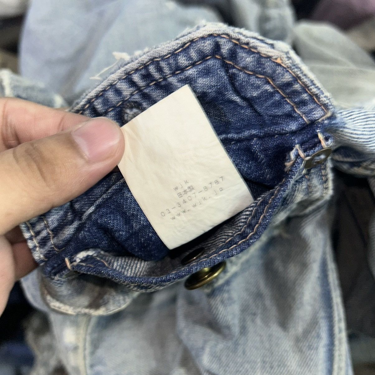 If Six Was Nine Wjk Distressed Denim Jacket Size US L / EU 52-54 / 3 - 24 Thumbnail