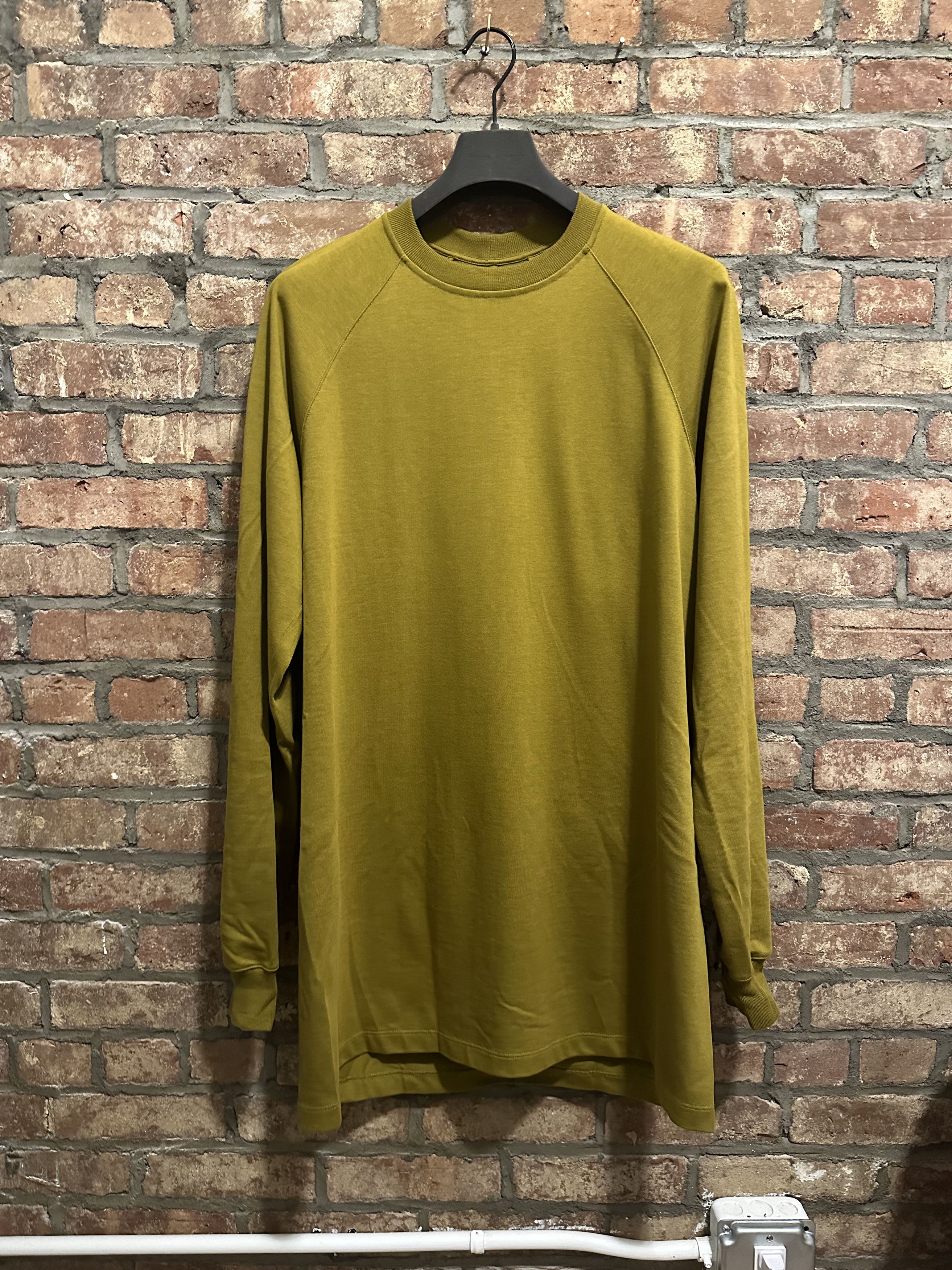 image of Rick Owens Fogachine Baseball Sweatshirt in Sulphate, Men's (Size Medium)