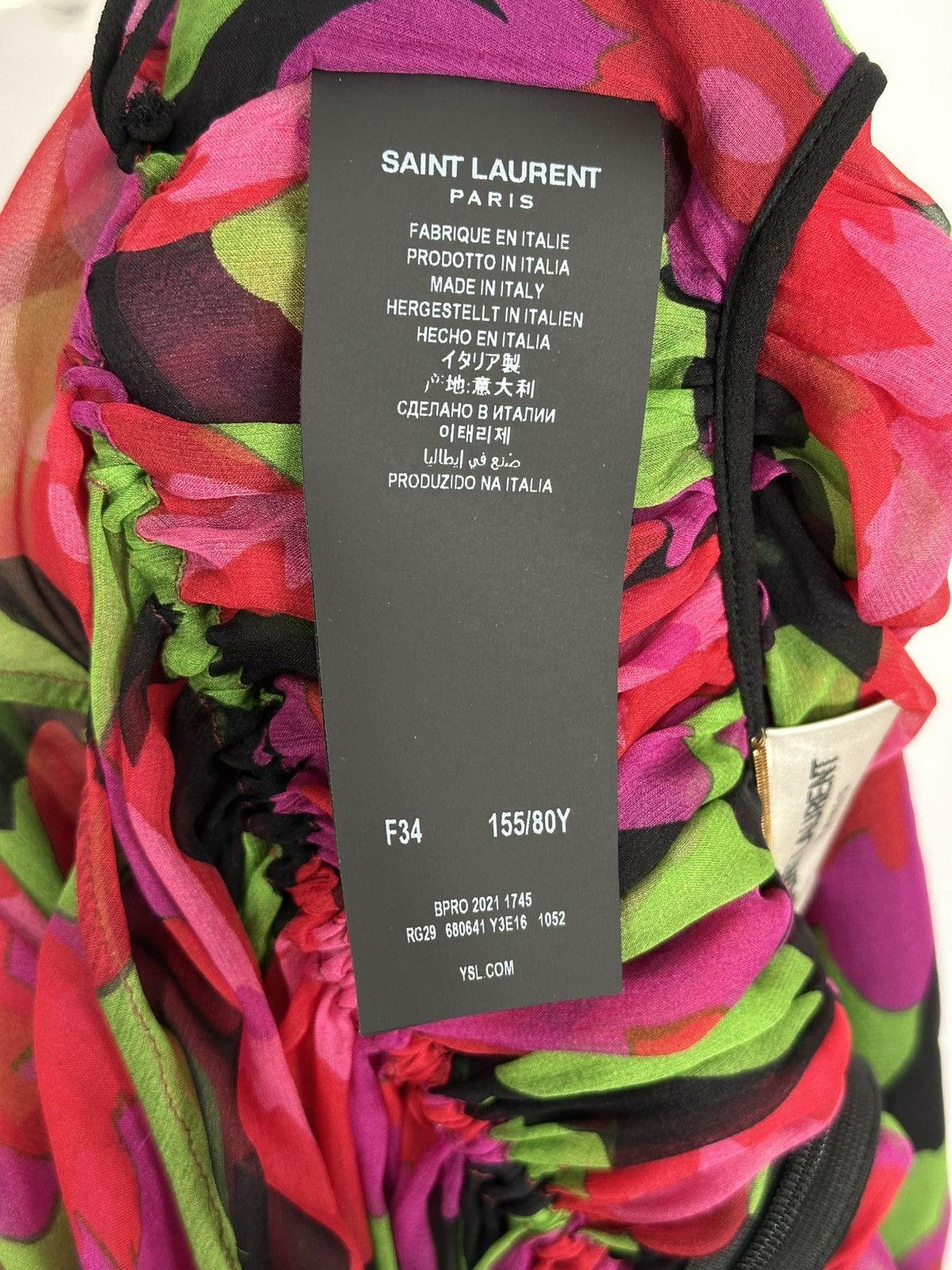 Saint Laurent Paris Saint Laurent Multicolor dress Size XS / US 0-2 / IT 36-38 - 9 Thumbnail