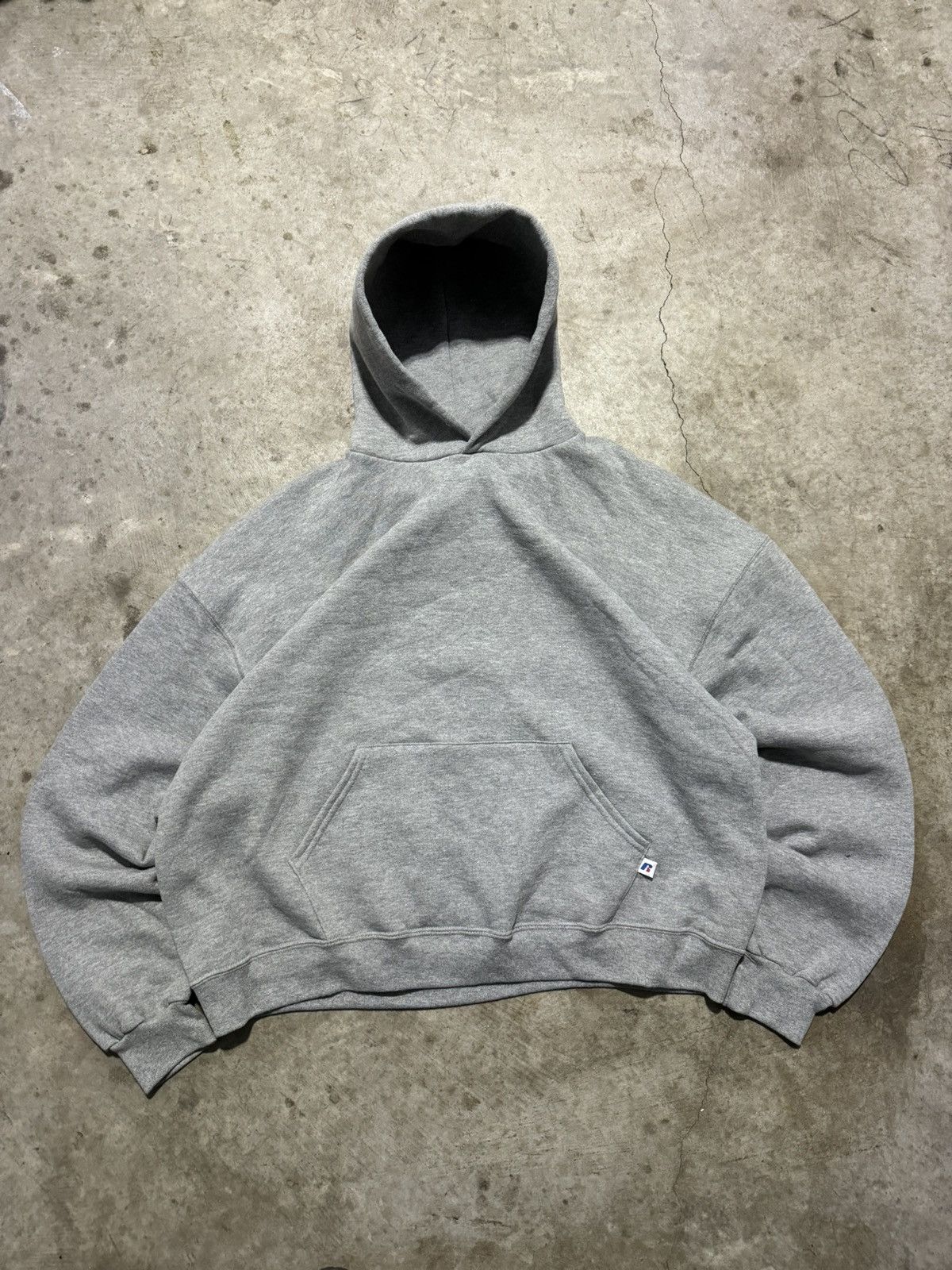 image of Akimbo Club x Russell Athletic Vintage 90's Russell Athletic Blank Hoodie in Grey, Men's (Size 2XL)