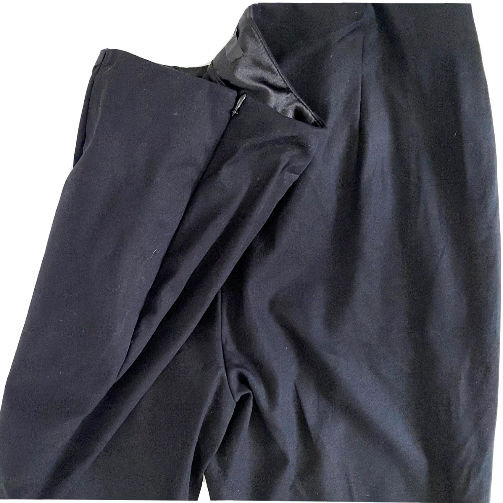 Vintage Tahari Women's Dress Pants Black Ankle Cropped Cotton Blend Size 6 Size 28" / US 6 / IT 42 - 7 Thumbnail