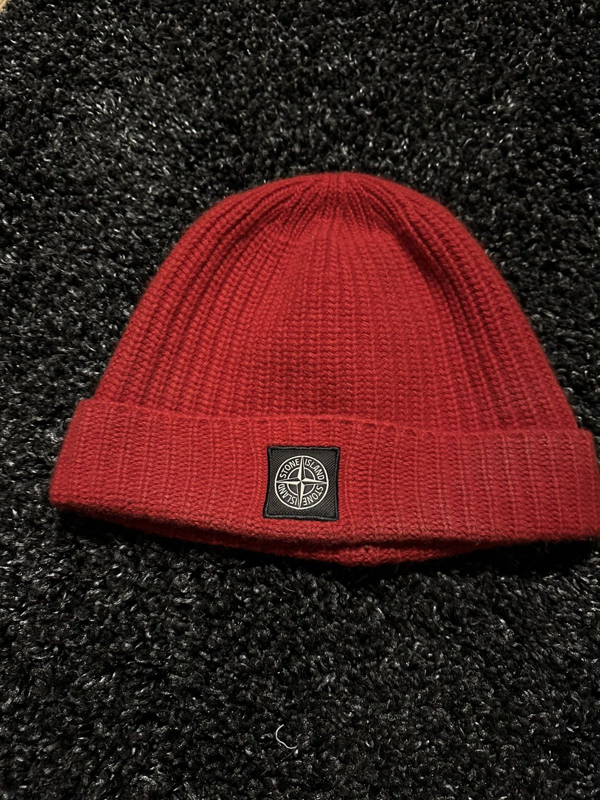 image of Stone Island Beanie Red, Men's