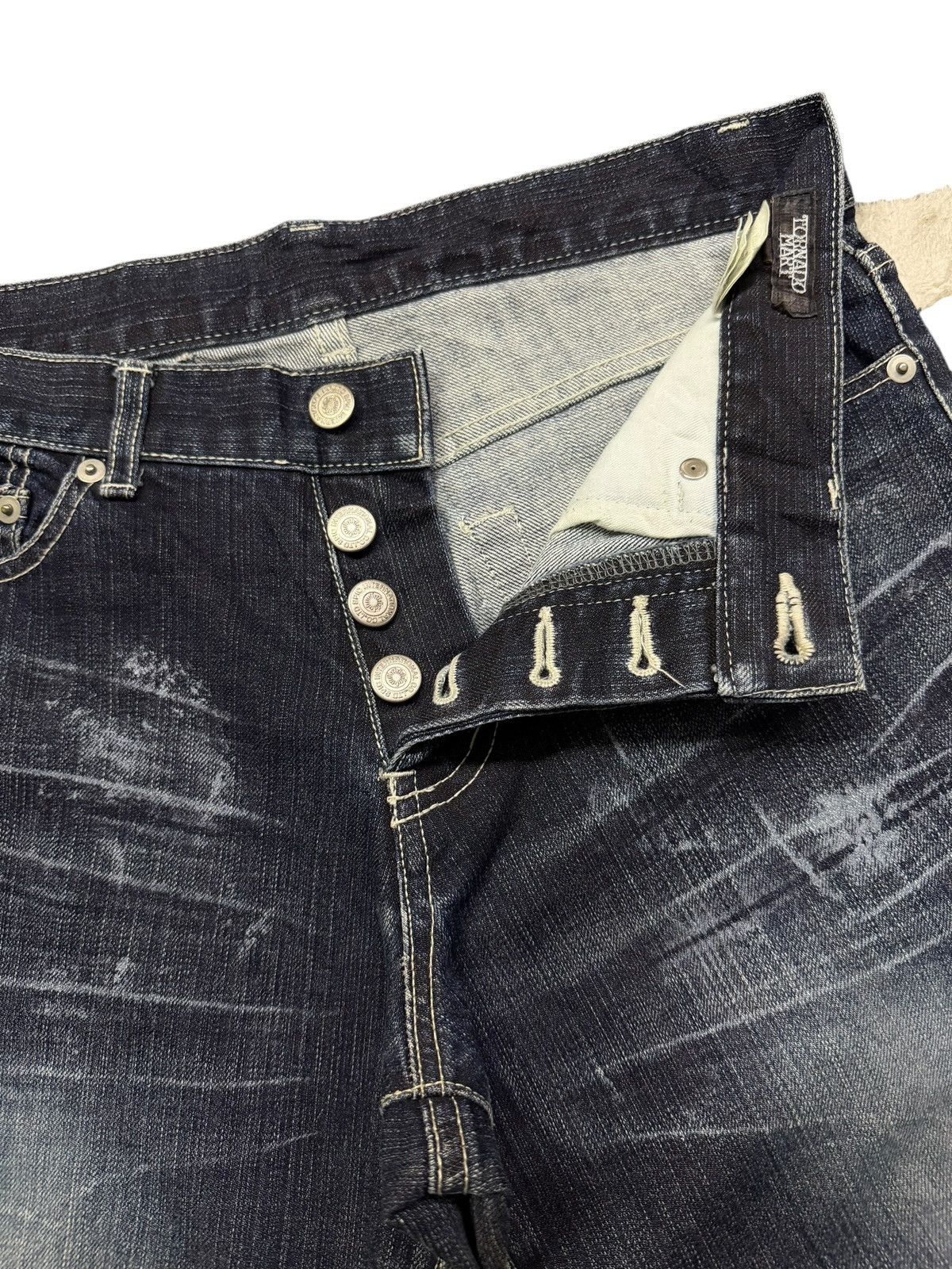 Tornado Mart Vintage 00s Tornado Mart Flared Bootcut Archive Denim Jeans Size US 31 - 9 Thumbnail