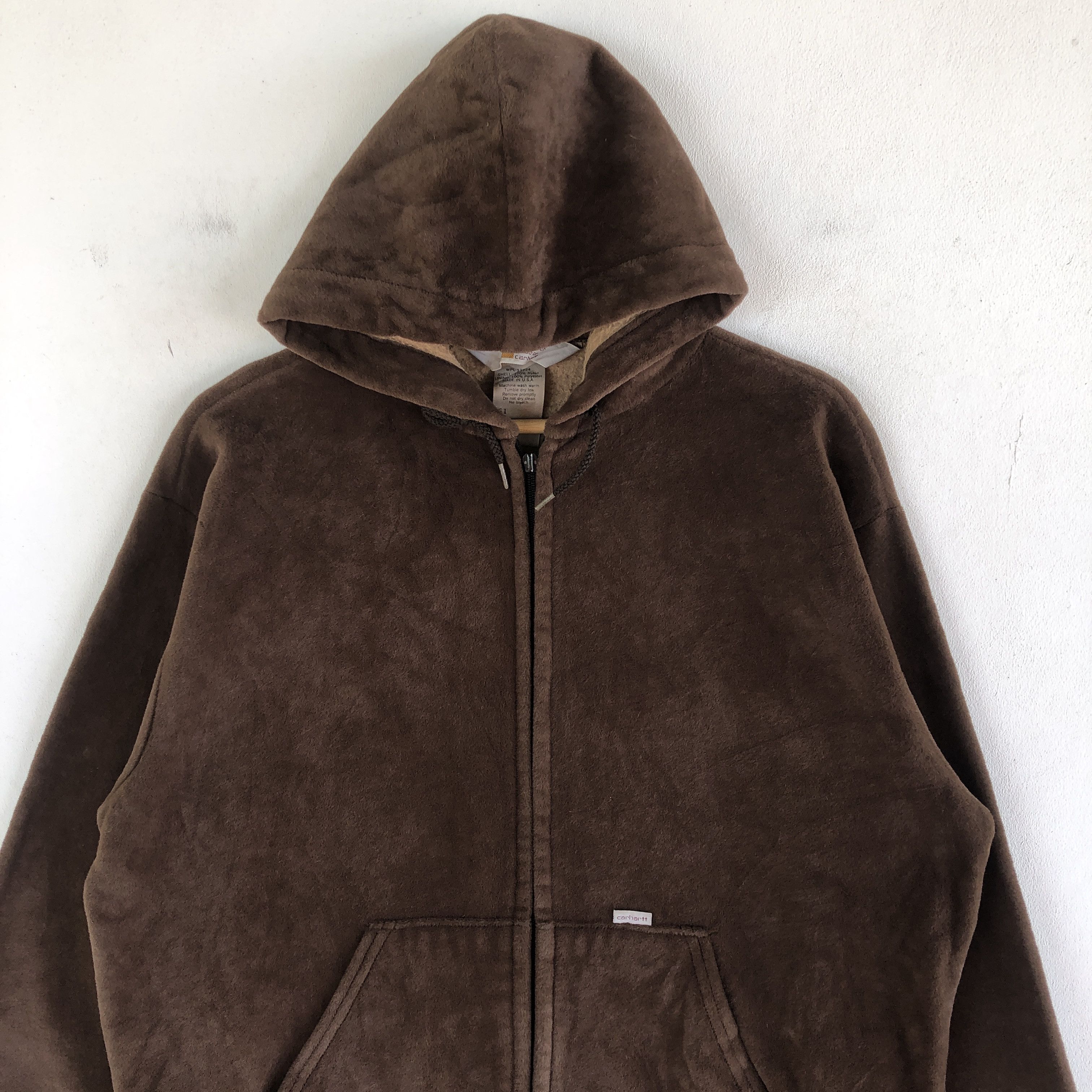Carhartt × Carhartt Wip × Vintage Vintage 80s Carhartt Sweater Hoodie Zipper Sweatshirt Size US L / EU 52-54 / 3 - 3 Thumbnail