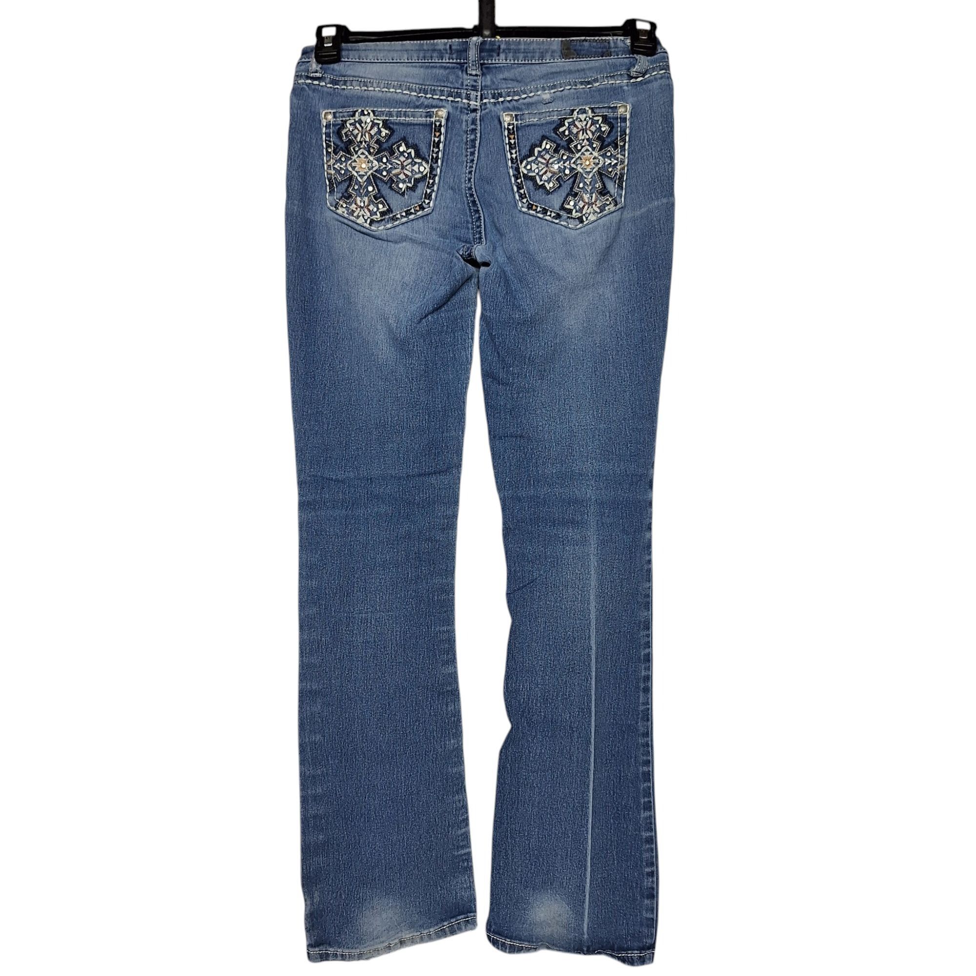 Other Soundgirl Jeans Size 3 Embroidered Cross Pocket Bootcut Low Size 28" / US 6 / IT 42 - 3 Thumbnail