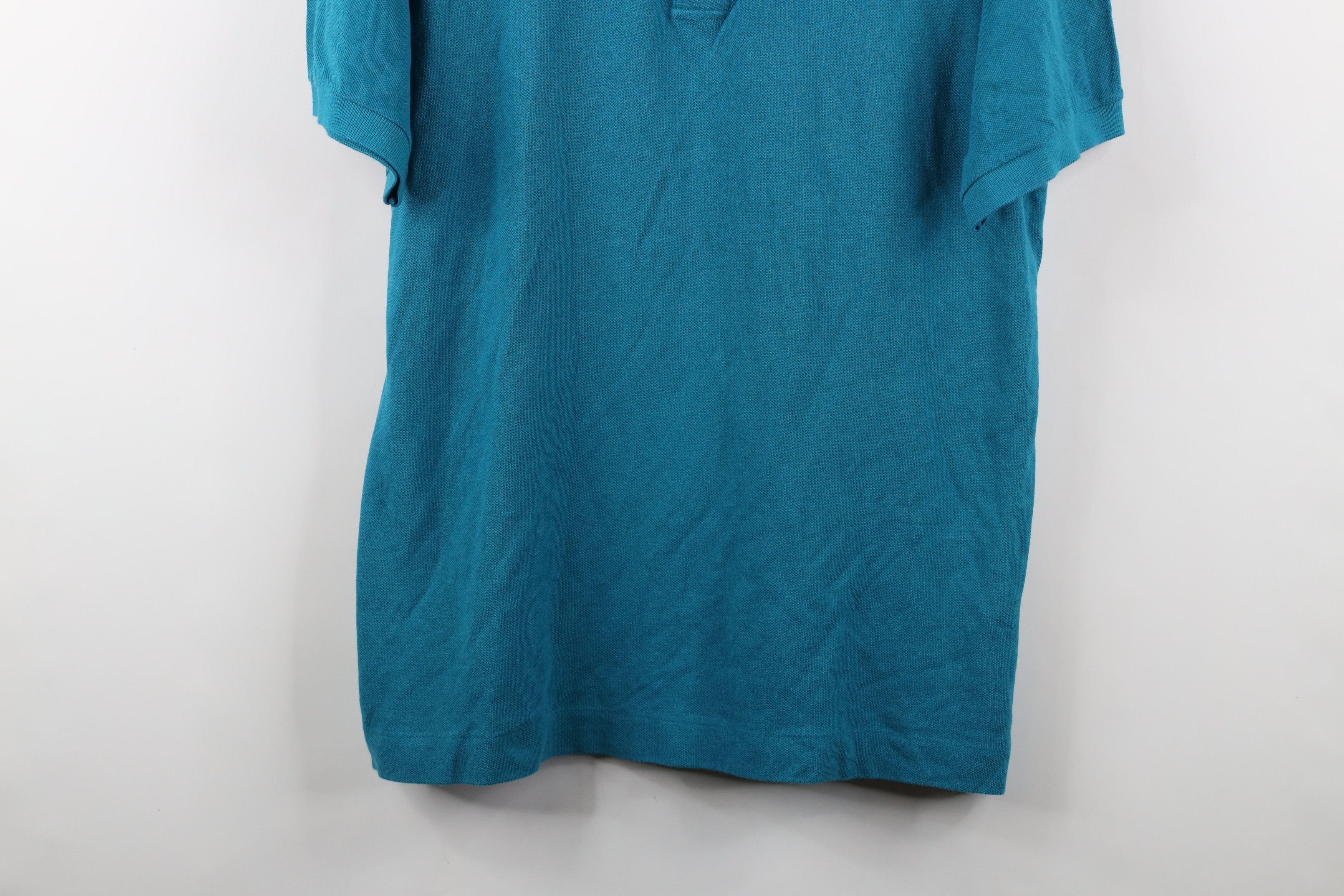 Lacoste × Vintage Lacoste Croc Logo Pique Cotton Golf Tennis Polo Teal Size US XL / EU 56 / 4 - 3 Thumbnail