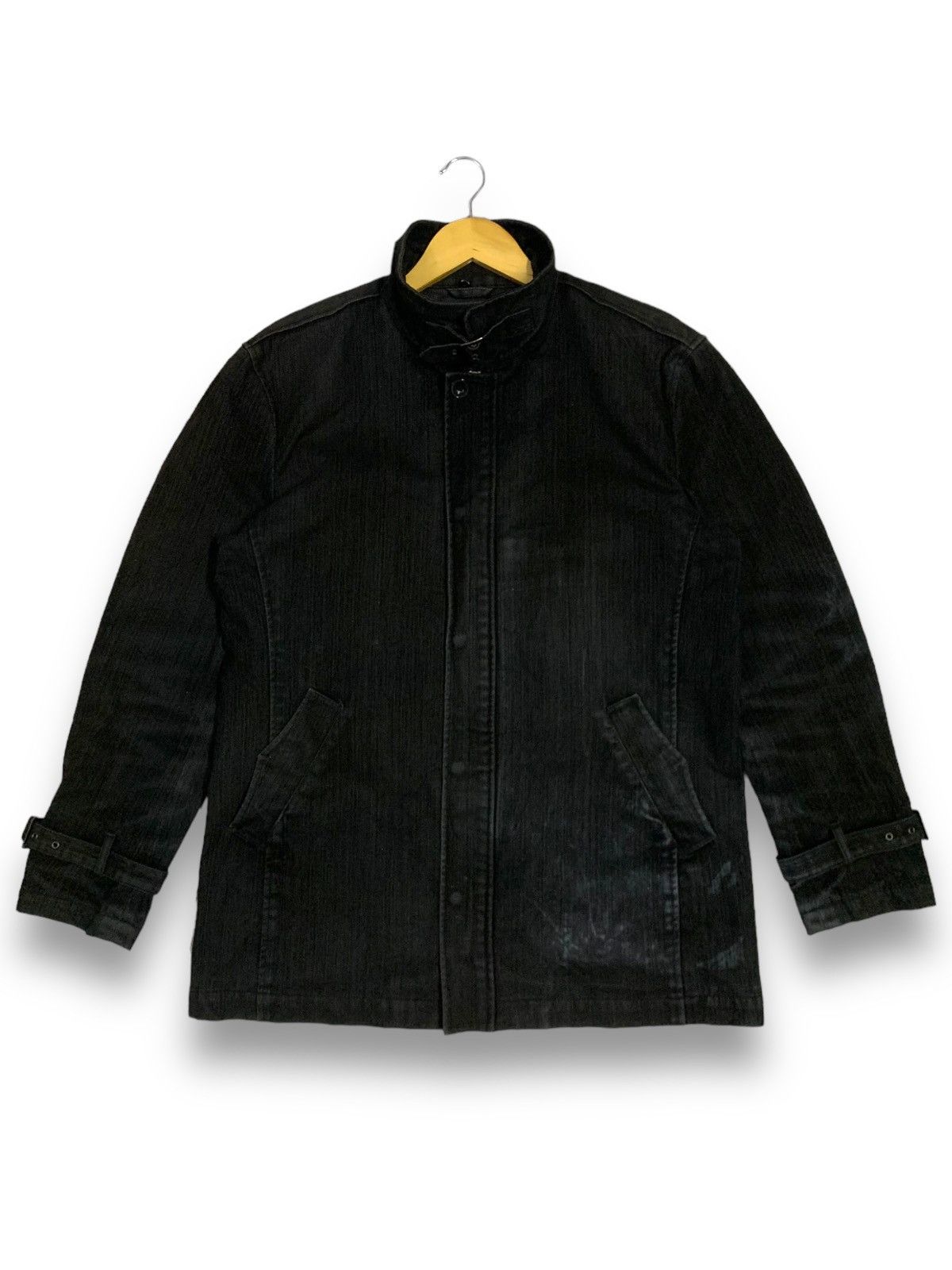 Kansai Yamamoto Kansai Yamamoto Buckle Collar Bondage Faded Denim Jacket Size US L / EU 52-54 / 3 - 1 Thumbnail
