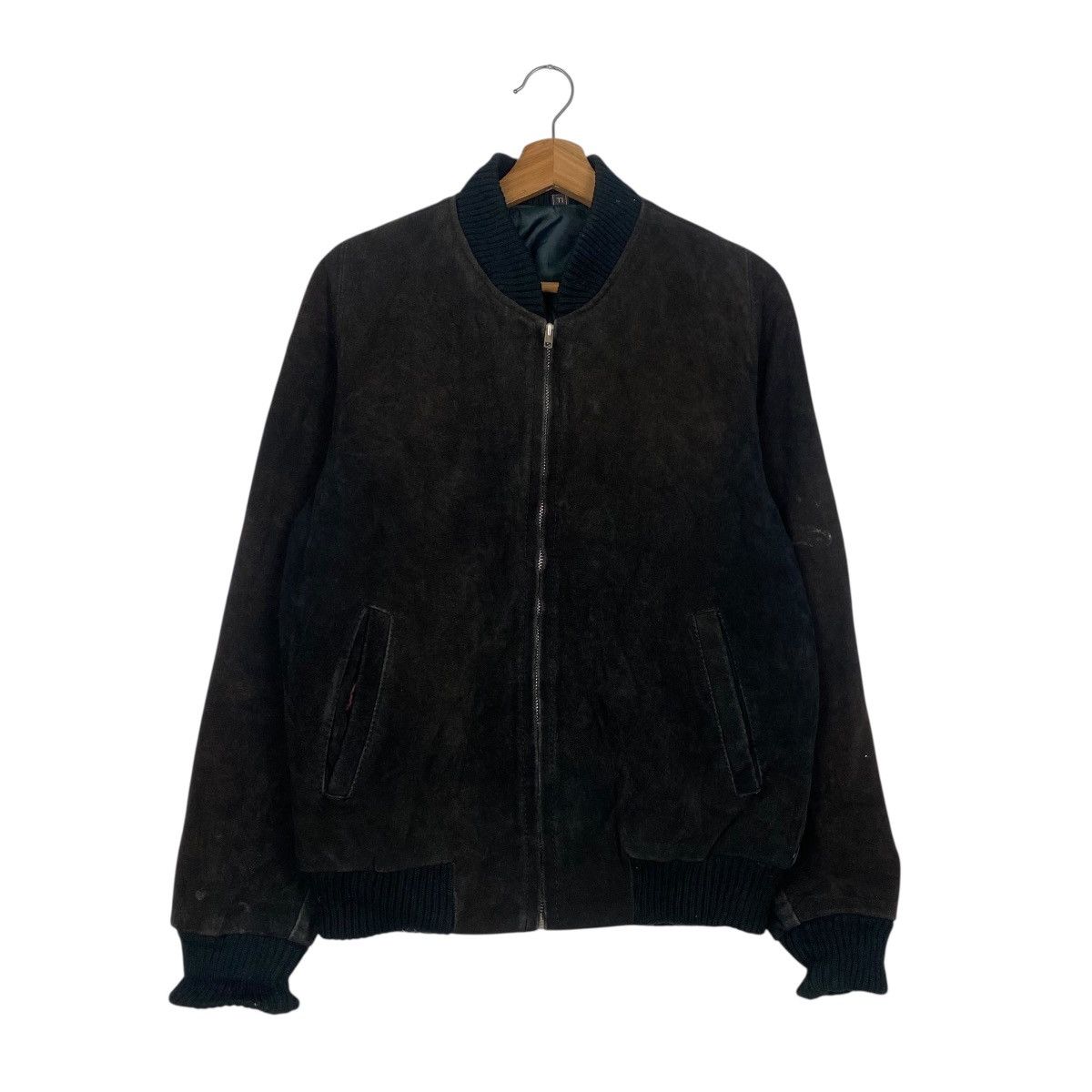 Leather Vintage suede leather bomber jacket Size US L / EU 52-54 / 3 - 1 Thumbnail