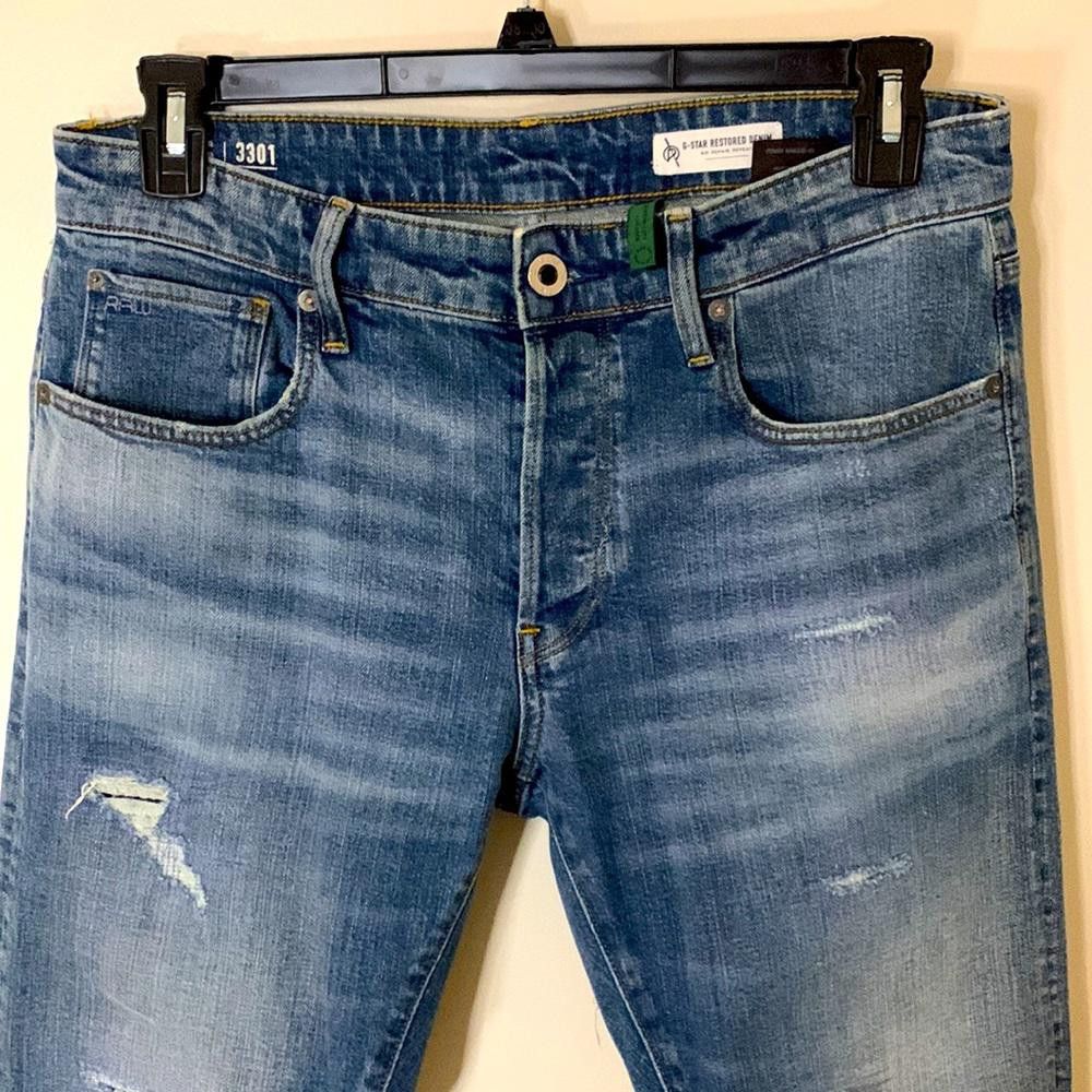 Designer G-Star RAW - Slim 3301 Fit - 32W30L- 98% Ctn (organic) 2% El Size US 32 / EU 48 - 3 Thumbnail