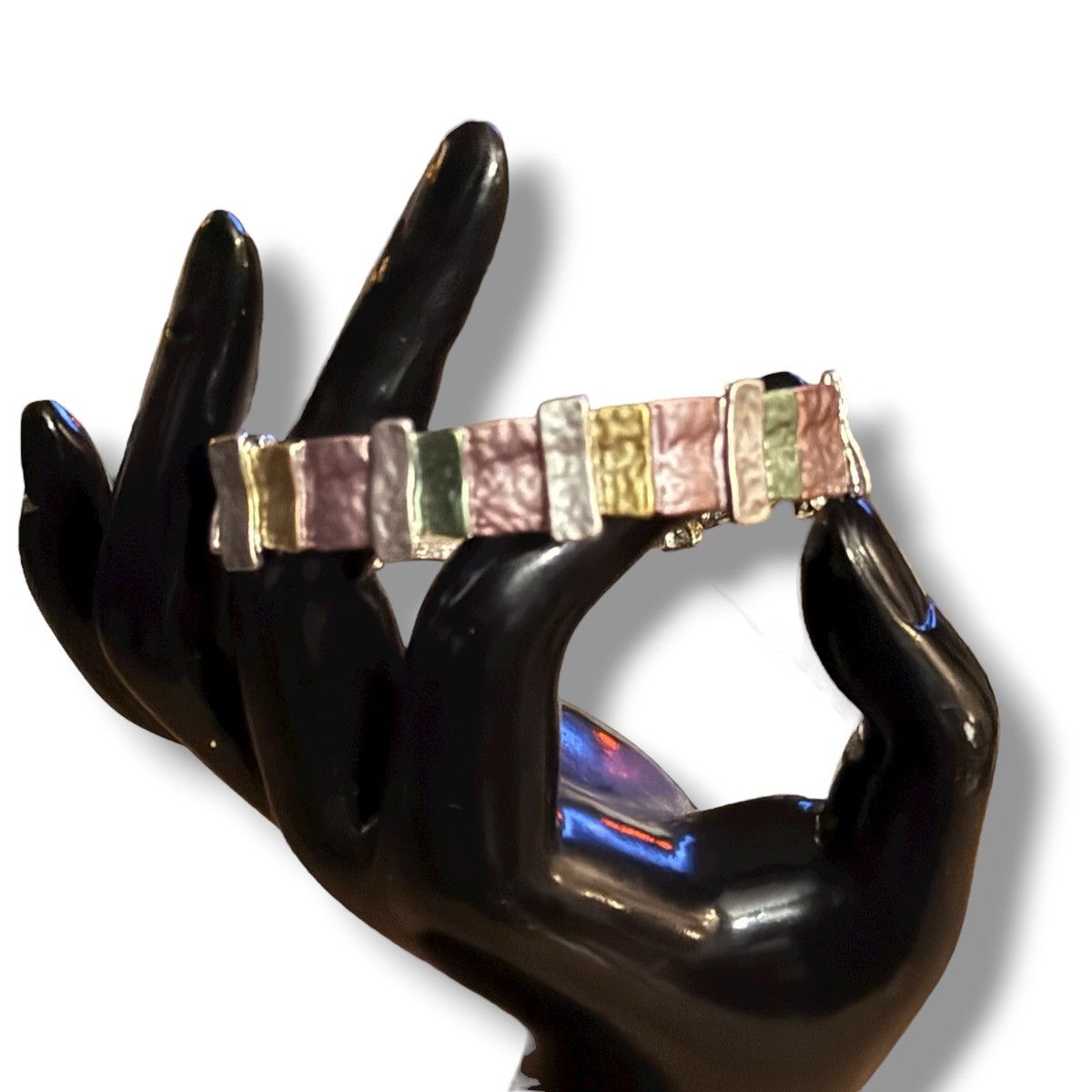 Other Multicolor hammered tiles stretch bracelet Size ONE SIZE - 2 Thumbnail