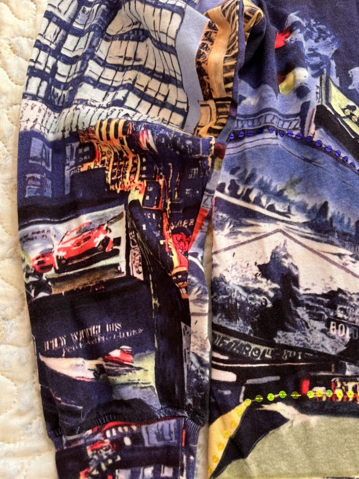 Supreme skyline day Sequin L S top long sleeve New York tee