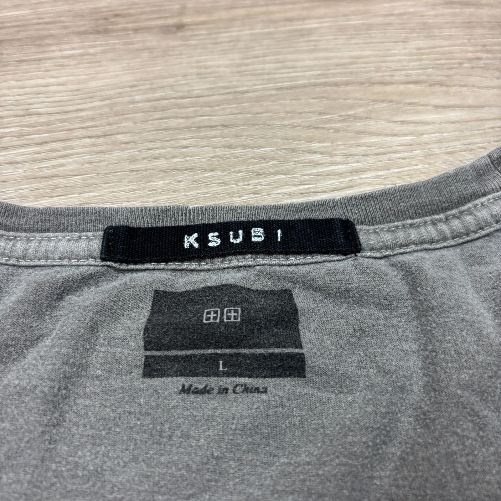 Ksubi Ksubi Sioux Vintage Gray Distressed T Shirt Men's Large Size US L / EU 52-54 / 3 - 4 Thumbnail