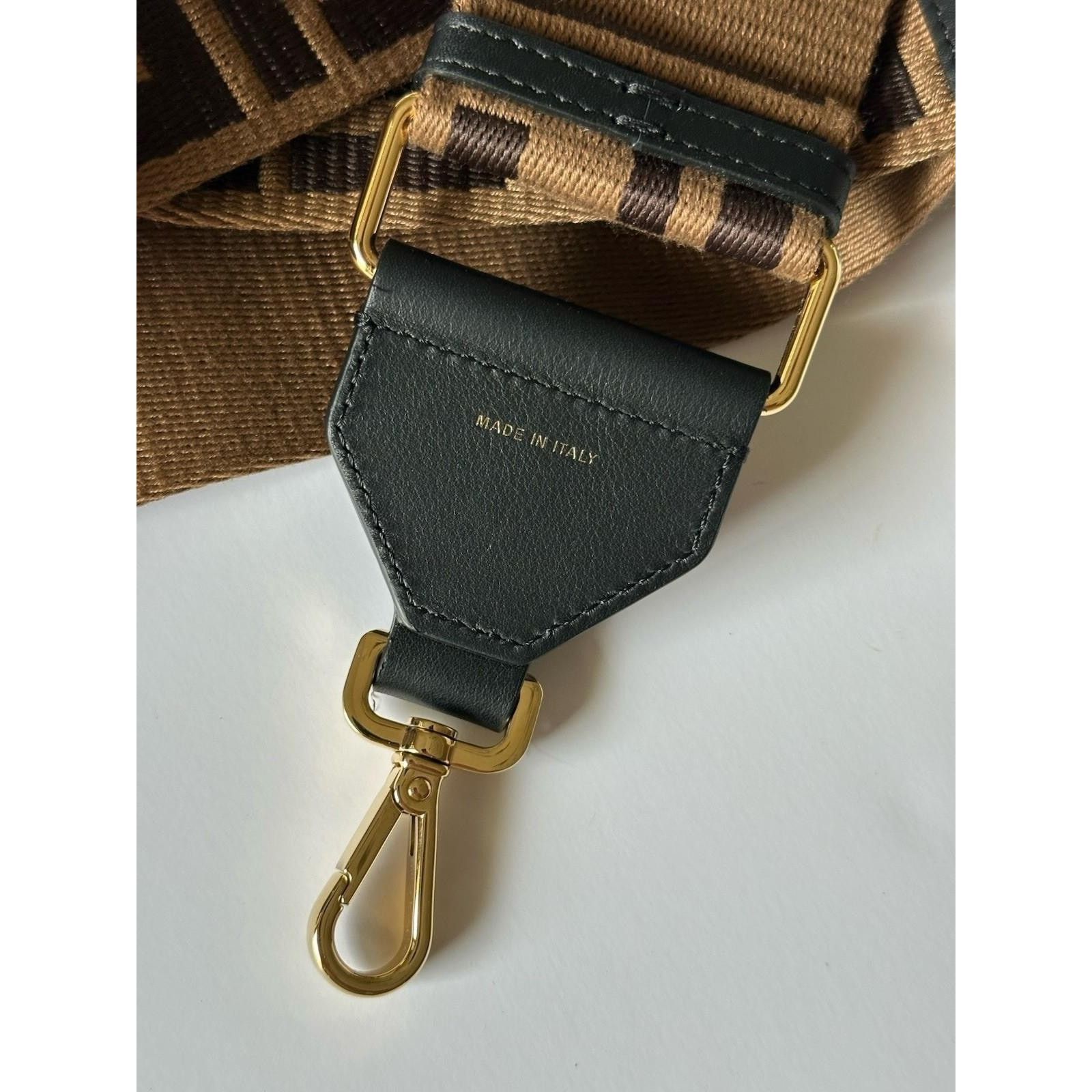 Fendi FENDI FF Logo Adjustable Strap Brown Italy NWT $980 Size ONE SIZE - 9 Thumbnail