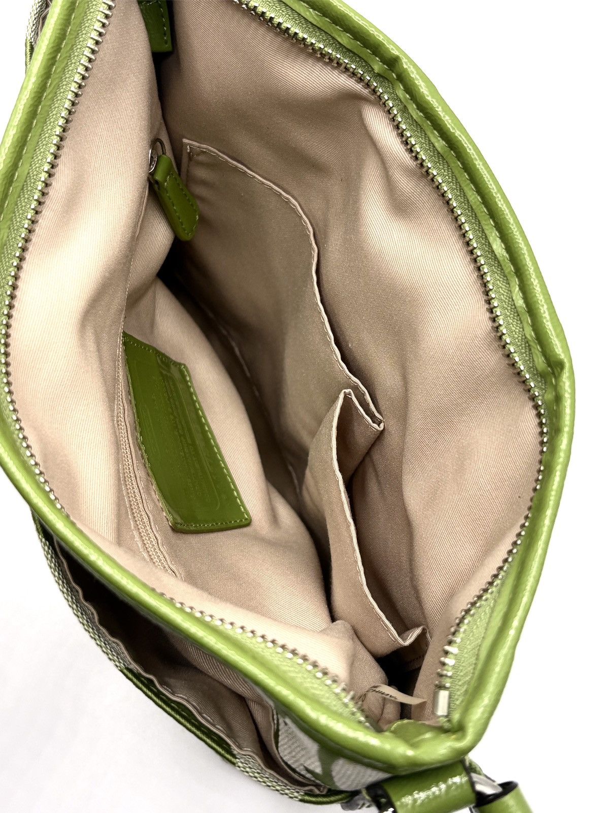 Coach Coach 2013 Lime Green Canvas Crossbody Bag Size ONE SIZE - 6 Thumbnail