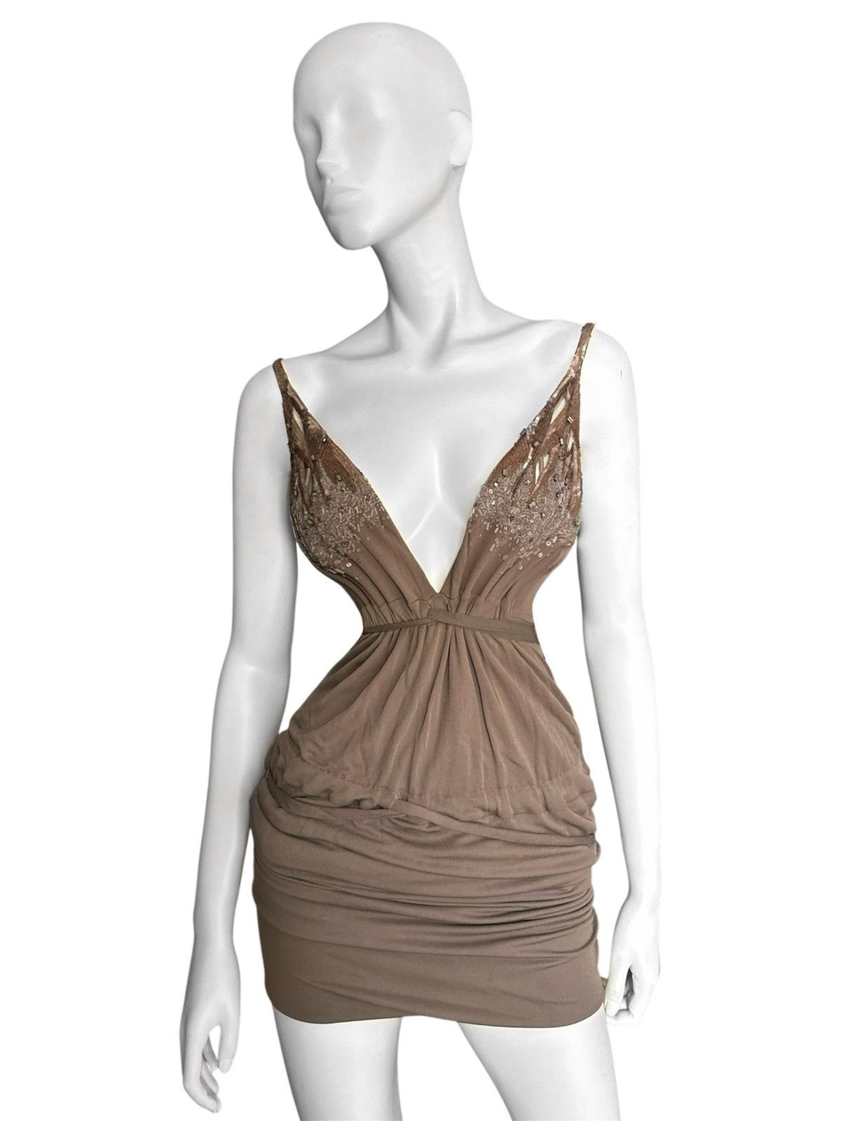 Roberto Cavalli Roberto Cavalli Runway Crystal Embellished Draped Dress Size M / US 6-8 / IT 42-44 - 1 Thumbnail