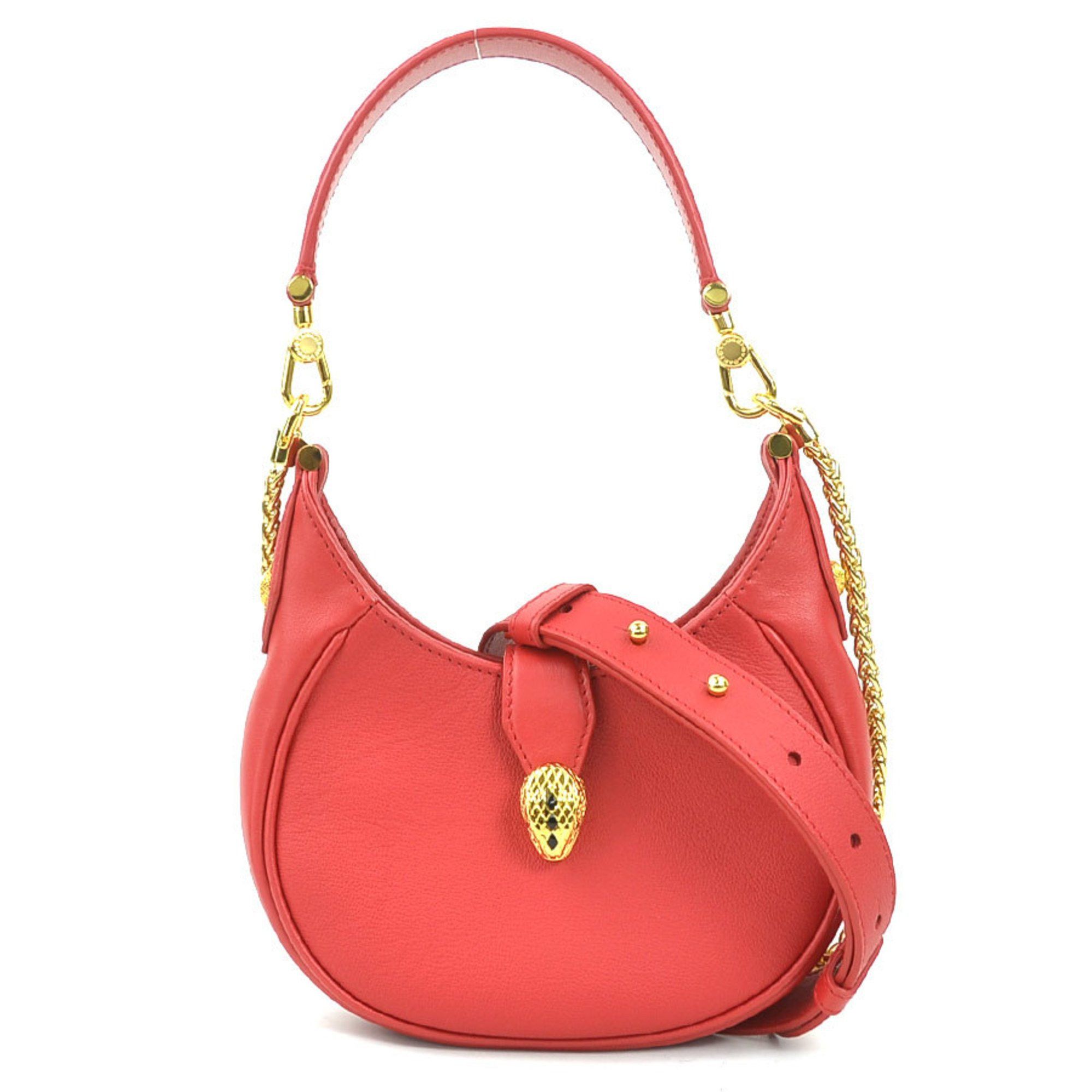 Bvlgari BVLGARI Handbag Shoulder Bag Serpenti Leather Red Women's 56070a Size ONE SIZE - 1 Thumbnail