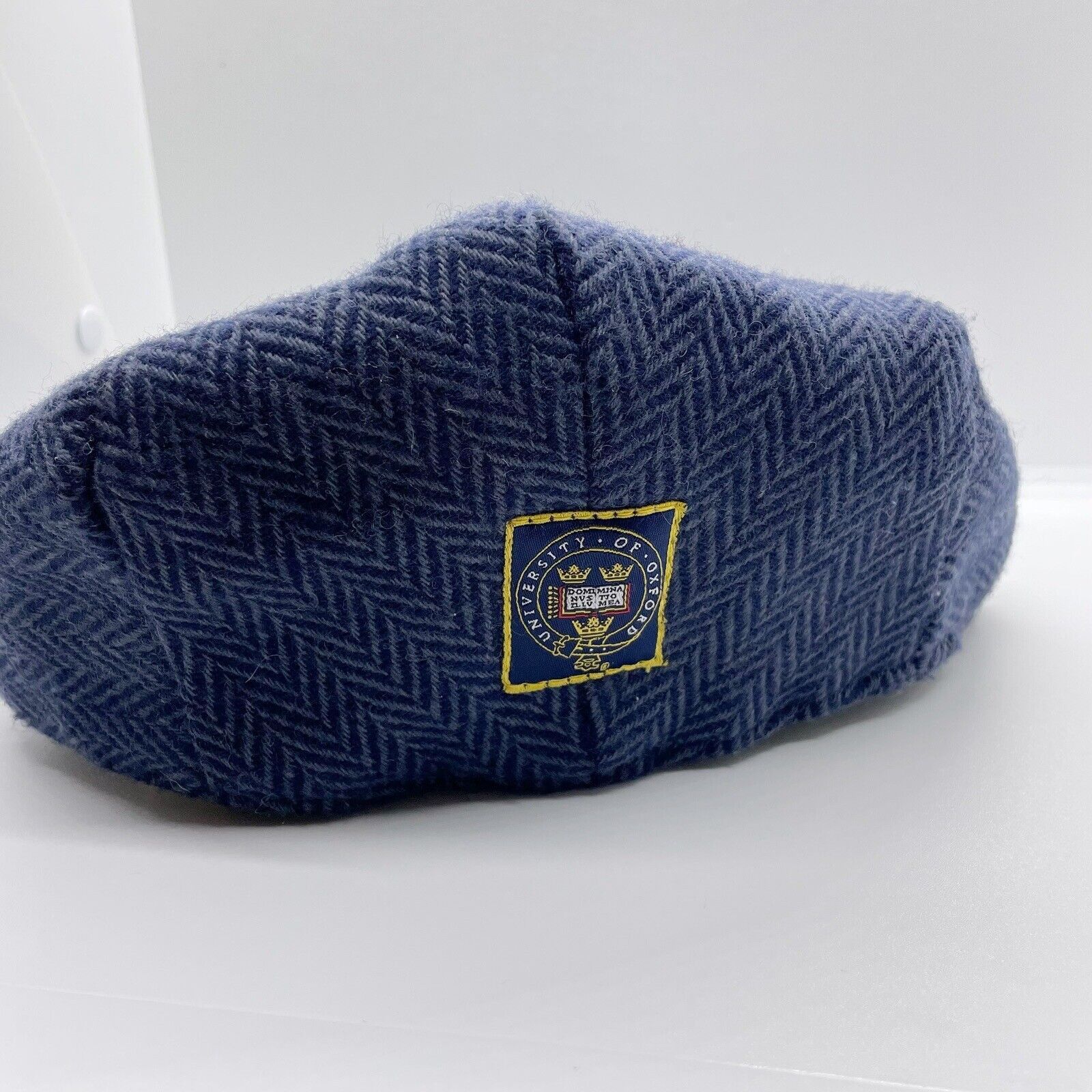 Vintage Oxford University Vtg Blue Wool Newsboy Flat Cap 7 1/2 61 UK Size ONE SIZE - 5 Thumbnail