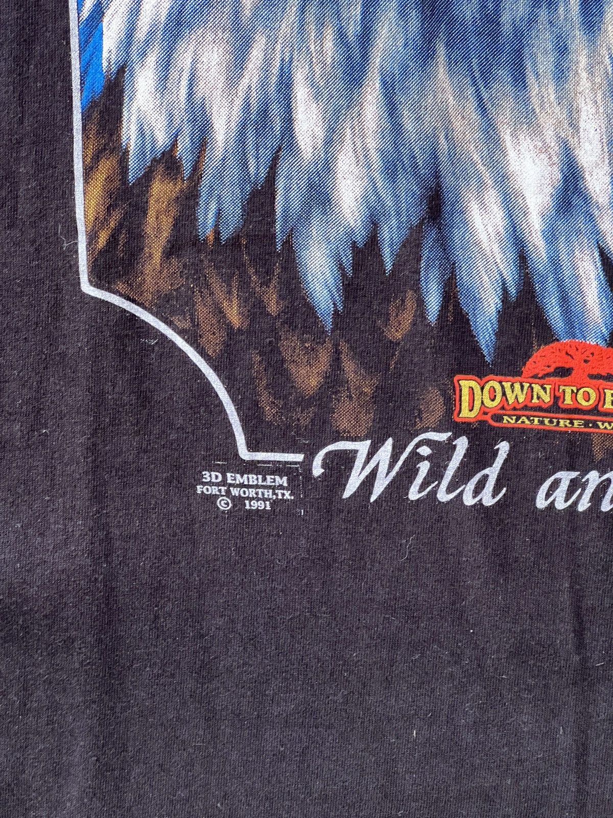 Harley Davidson Vintage 1991 3D Emblem Wild and Free Eagle Nature Tee XL Size US XL / EU 56 / 4 - 5 Thumbnail