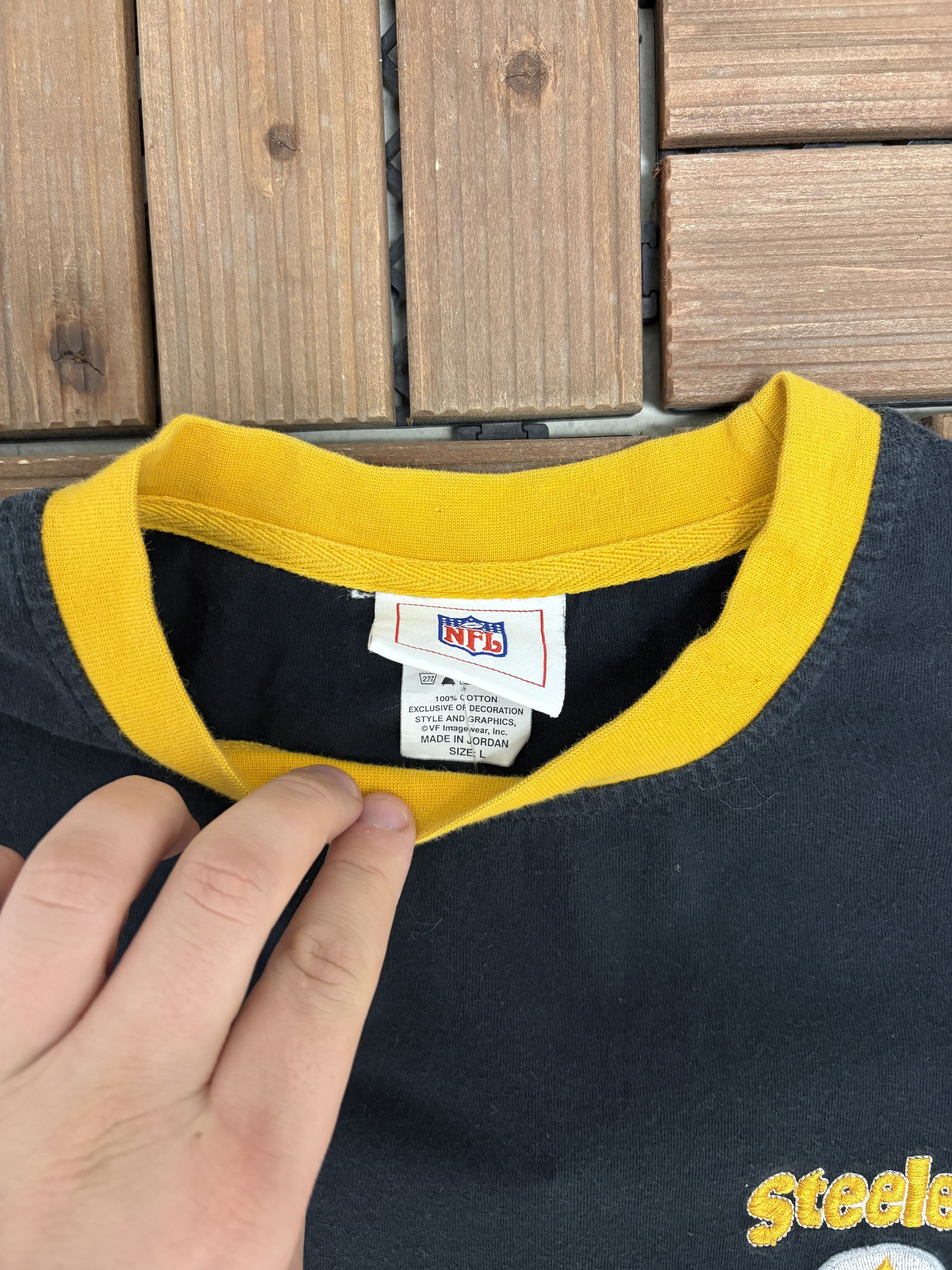 Vintage Pittsburgh Steelers Embroidered Vintage Black Tee Size US L / EU 52-54 / 3 - 5 Thumbnail