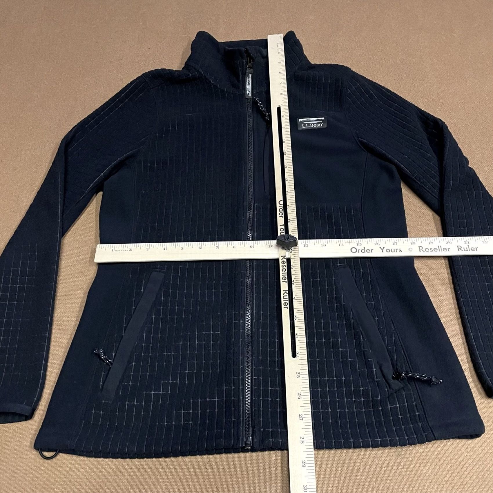 Vintage LL Bean Jacket Womens Medium Black Full Zip Grid Fleece Outdoor Hiking 508991 Size M / US 6-8 / IT 42-44 - 2 Thumbnail
