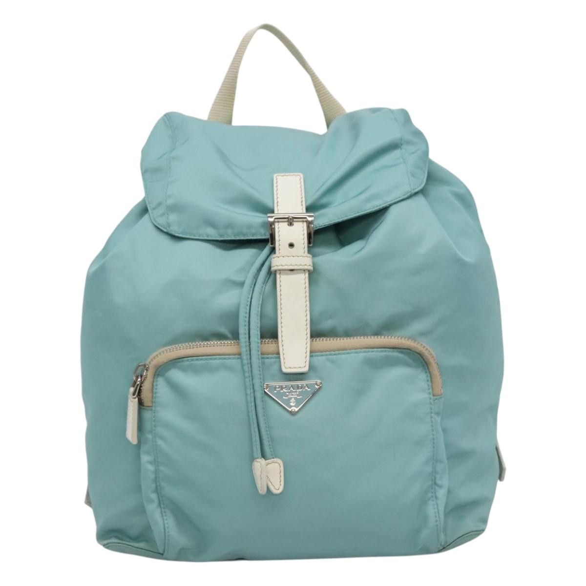 Prada Re-Nylon Blue Canvas Backpack Bag (Pre-Owned) Size ONE SIZE - 1 Thumbnail