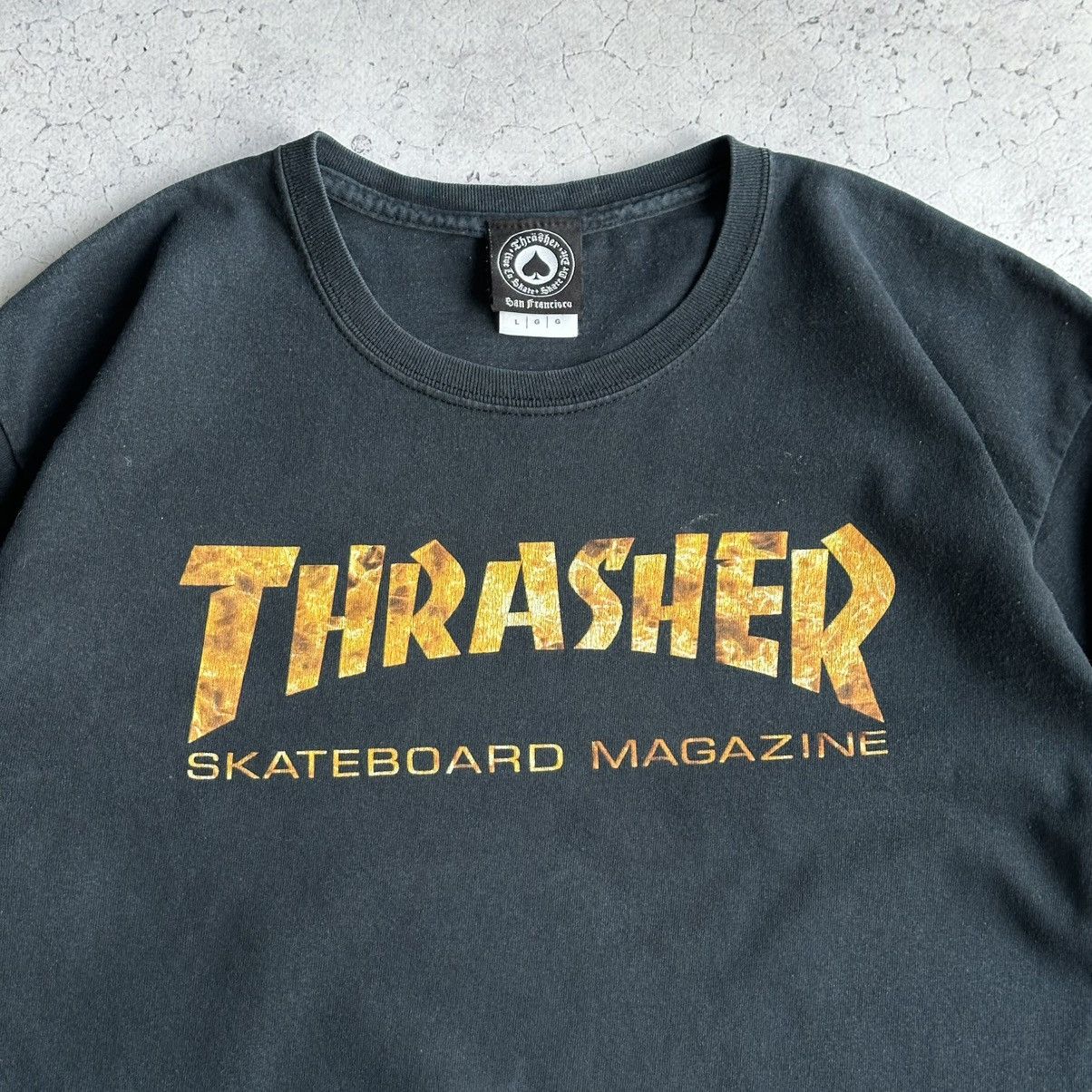 Thrasher VINTAGE Y2K THRASHER FLAME LOGO TEE Size US L / EU 52-54 / 3 - 3 Thumbnail