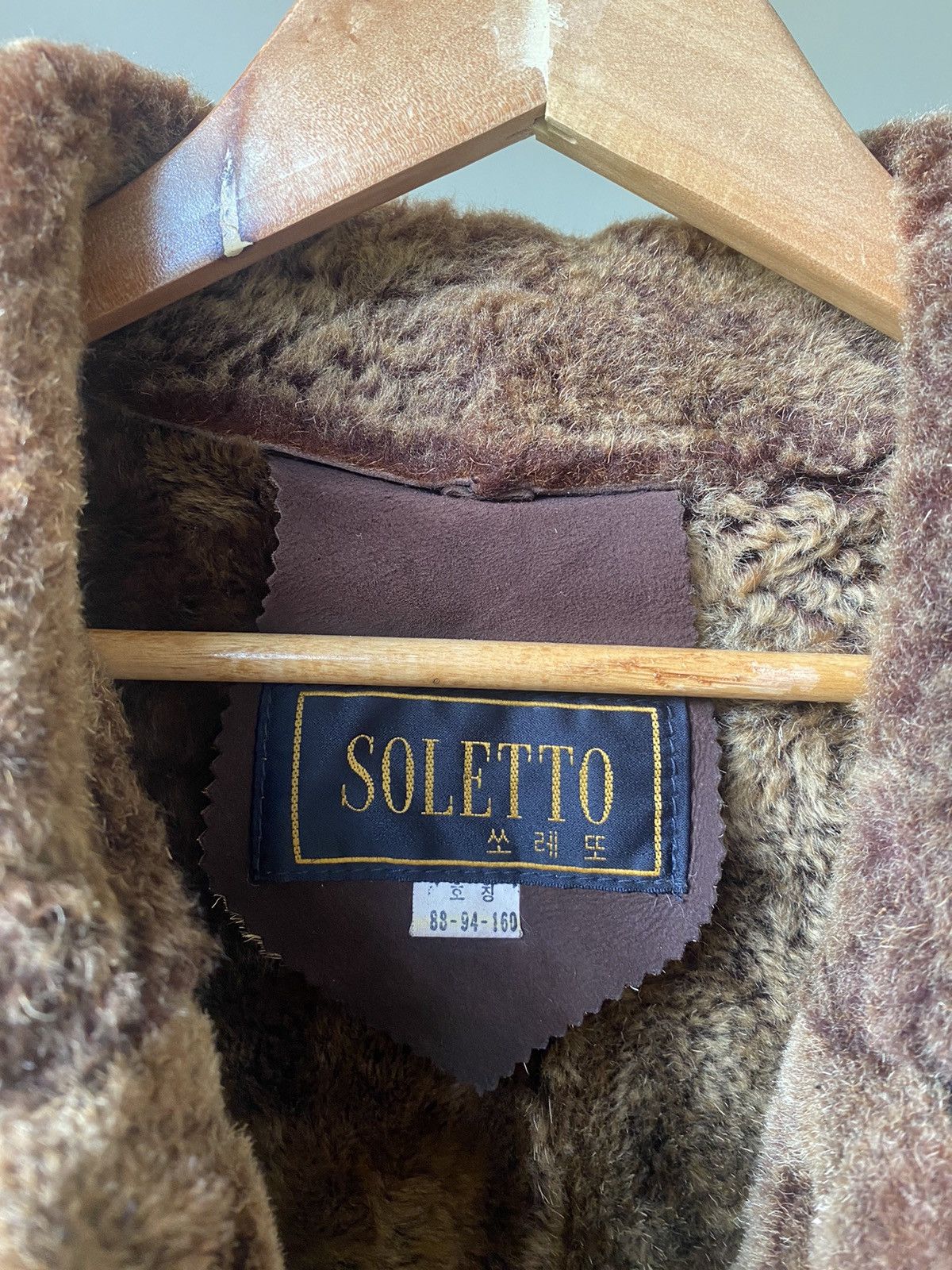 Vintage SOLETTO 80s B-3 FLIGHT JACKET LEATHER LAMBSKIN FUR LGB Size US M / EU 48-50 / 2 - 15 Thumbnail