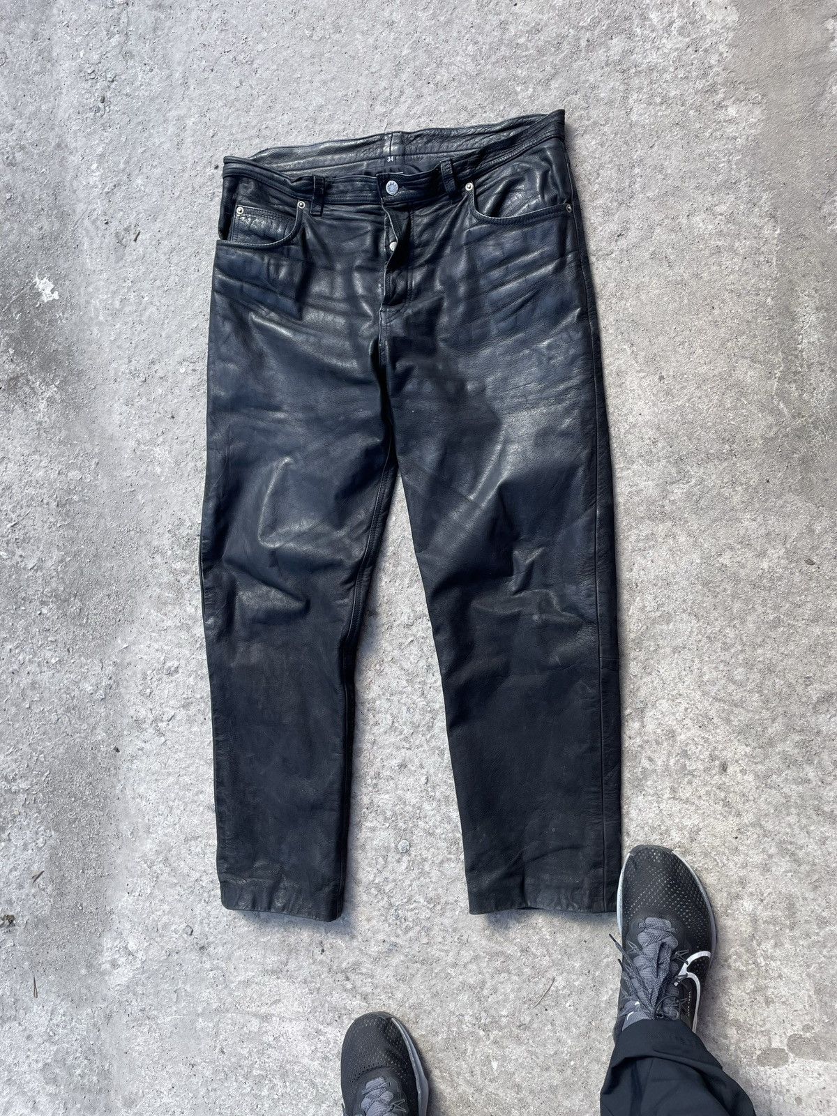 Genuine Leather Leather Vintage Avant Garde Y2K Hype Opium Pants Offset Size US 34 / EU 50 - 2 Thumbnail