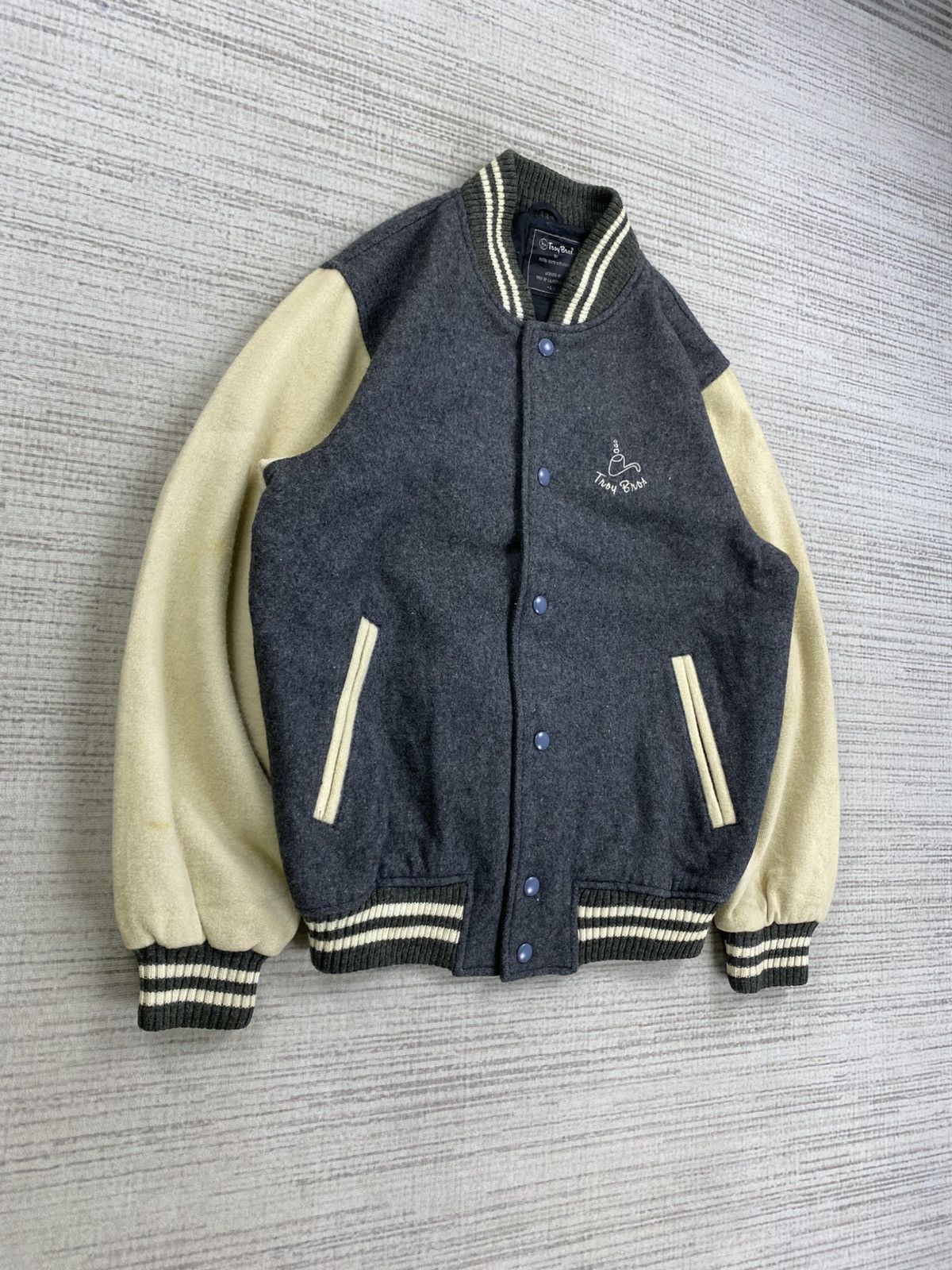 Japanese Brand × Vintage Vintage 90s Troy Bros Wool Varsity Jacket Size US M / EU 48-50 / 2 - 3 Thumbnail