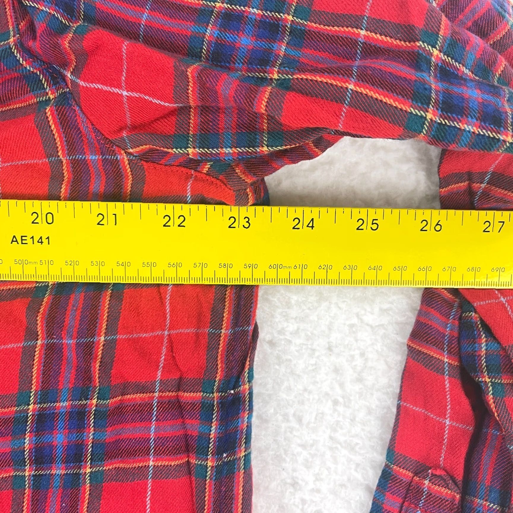 J. Jill J. Jill Red Plaid Button-Up Flannel Shirt Womens Medium Long Sleeve Casual Shirt Size M / US 6-8 / IT 42-44 - 7 Thumbnail