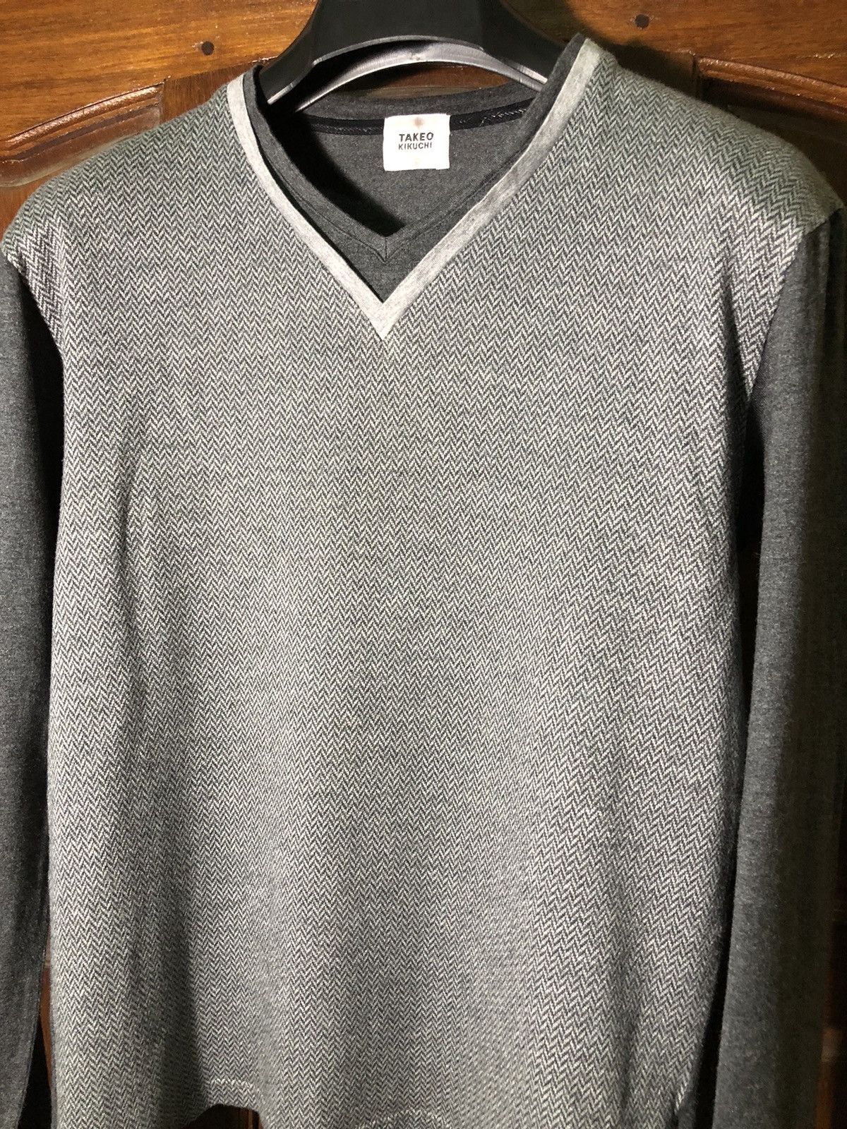 Takeo Kikuchi Takeo Kikuchi Double Layer Collar Long Slevee Texture Tshirt Size US L / EU 52-54 / 3 - 3 Thumbnail