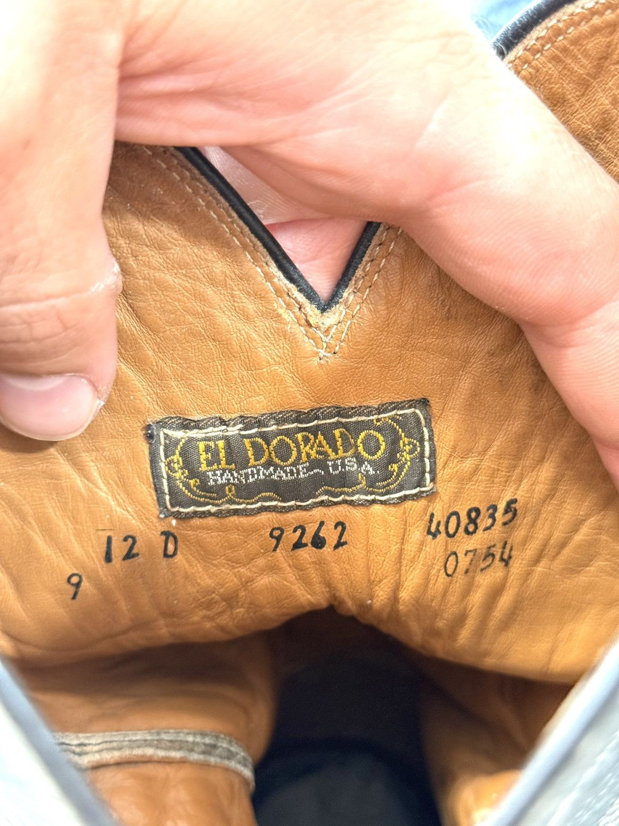 Cowboy Equipment 💥Rare! Vintage El Dorado USA Western Leather Cowboy Boots Size US 9 / EU 42 - 13 Thumbnail
