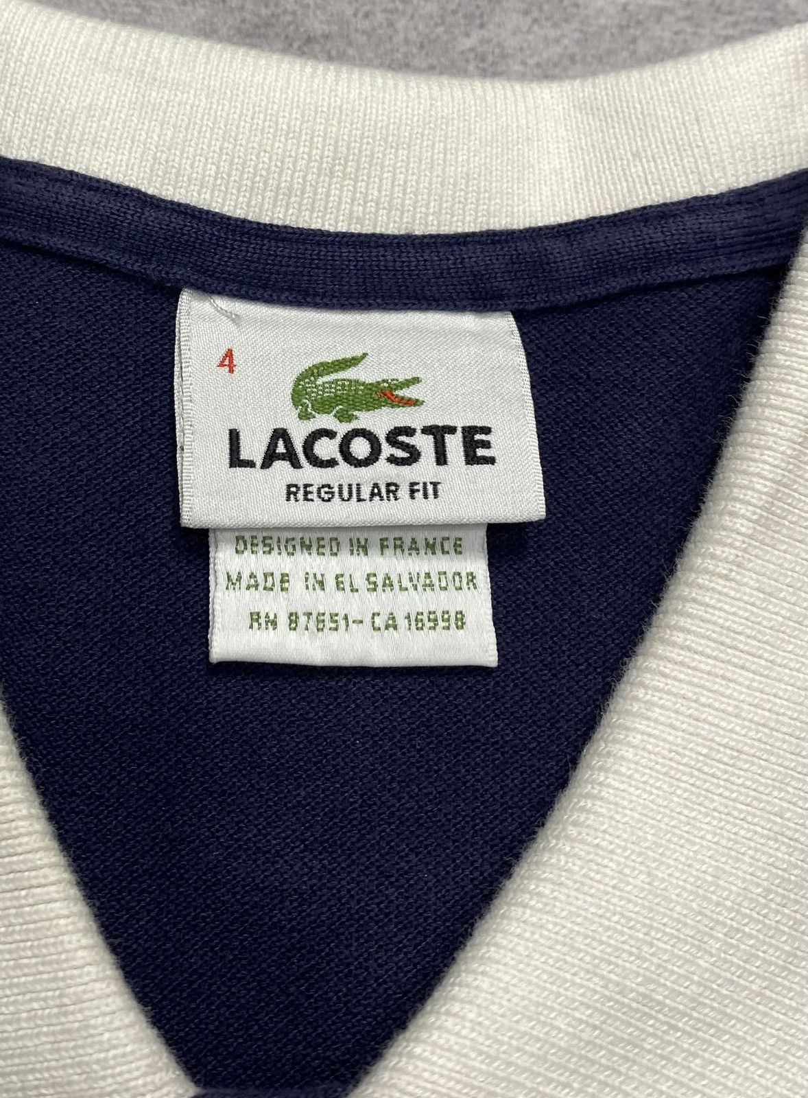 Lacoste Vintage Lacoste Classic Fit Navy Polo Pocket Shirt Size US M / EU 48-50 / 2 - 3 Thumbnail
