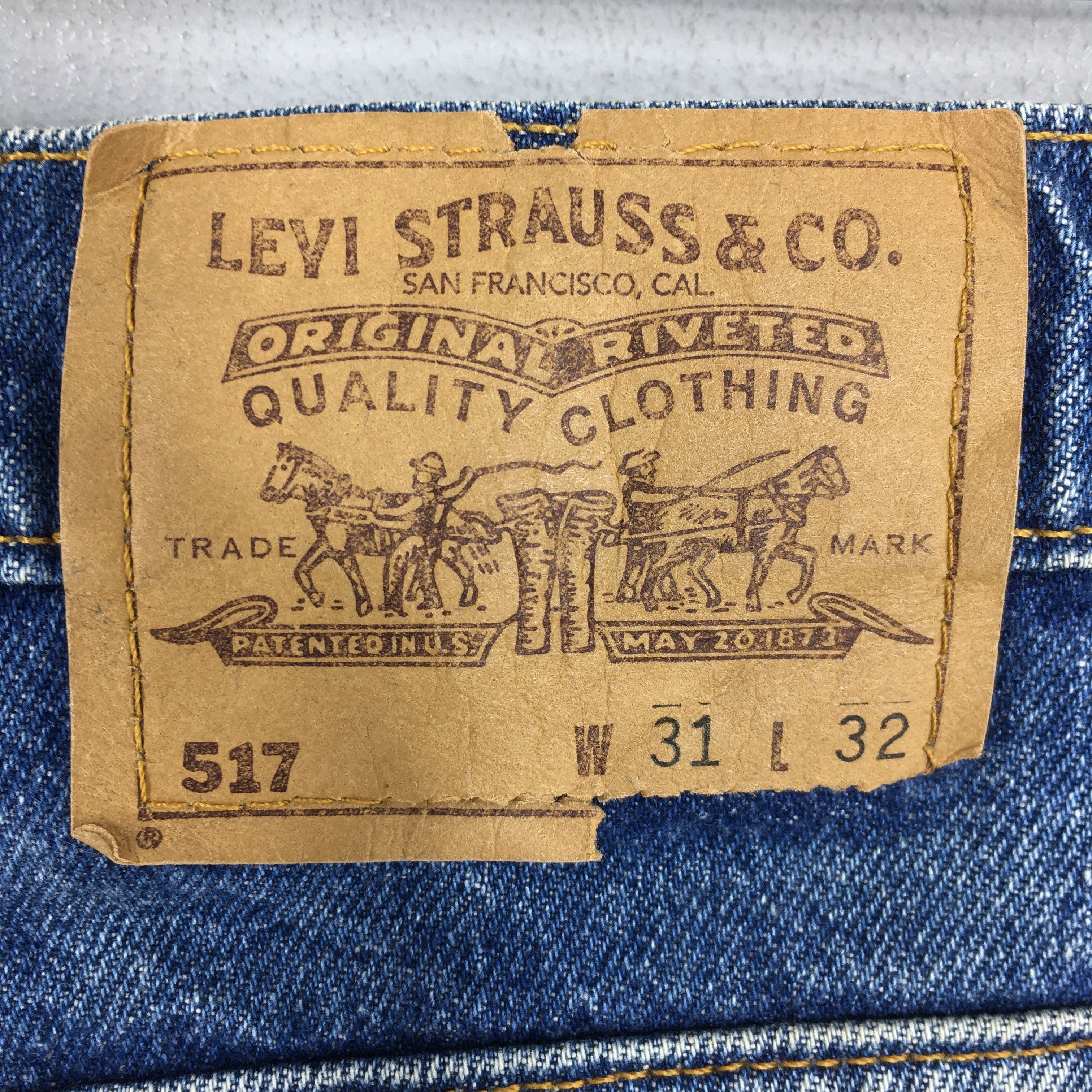 Levi's Size 29x31 Vintage 90s Levi's 517 Flared Painted Jeans S627 Size US 29 - 13 Thumbnail