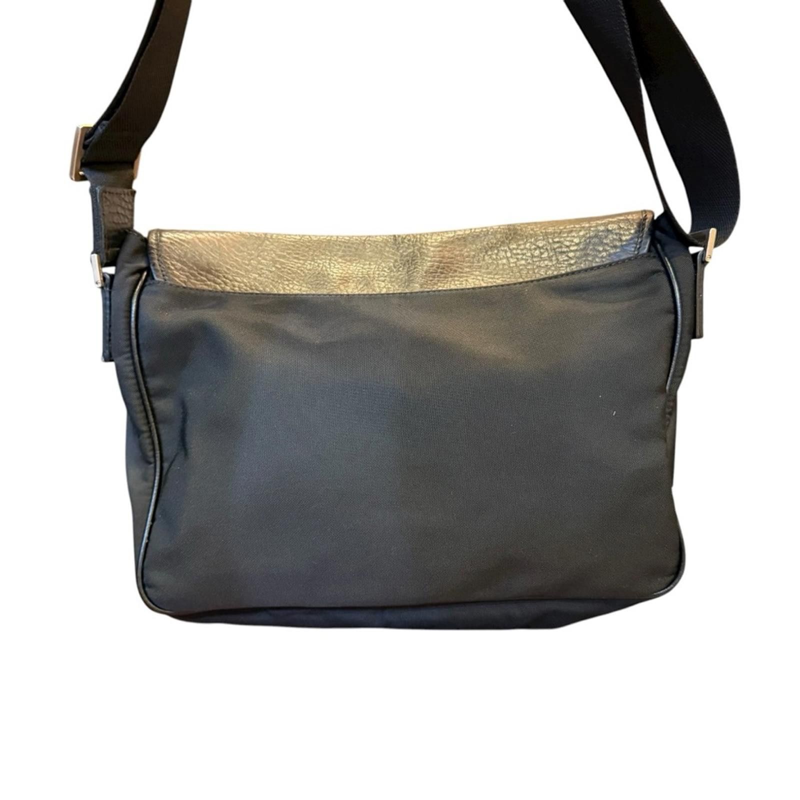 Salvatore Ferragamo Salvatore Ferragamo Men’s Leather and Canvas Messenger Bag Size ONE SIZE - 2 Thumbnail