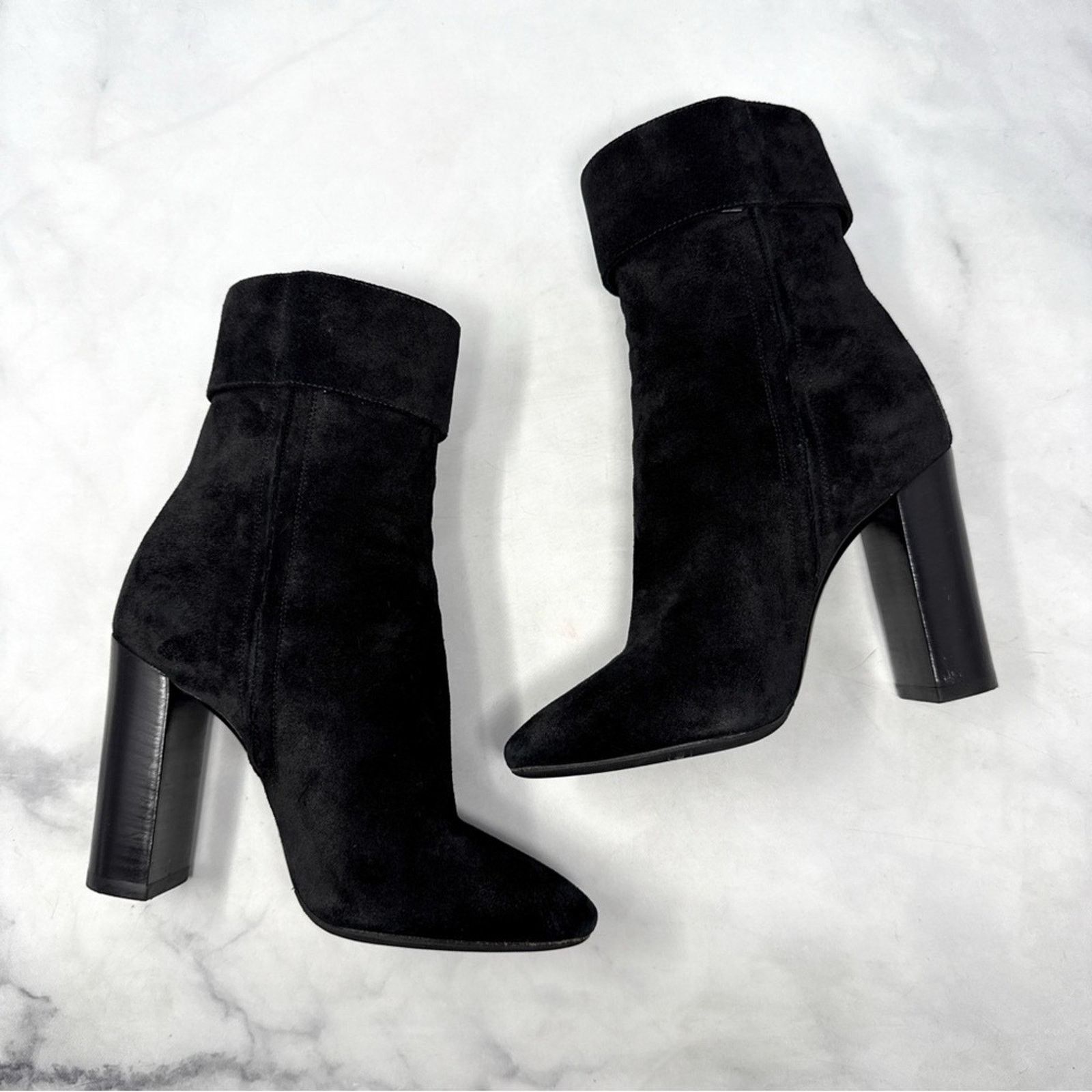 Saint Laurent Paris Saint Laurent Joplin Western Suede Heeled Ankle Boots 35.5 Size US 5.5 / IT 35.5 - 6 Thumbnail
