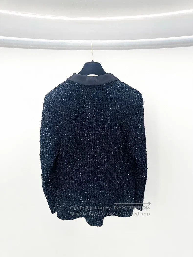 Chanel Chanel Blue tweed jacket Size S / US 4 / IT 40 - 2 Thumbnail