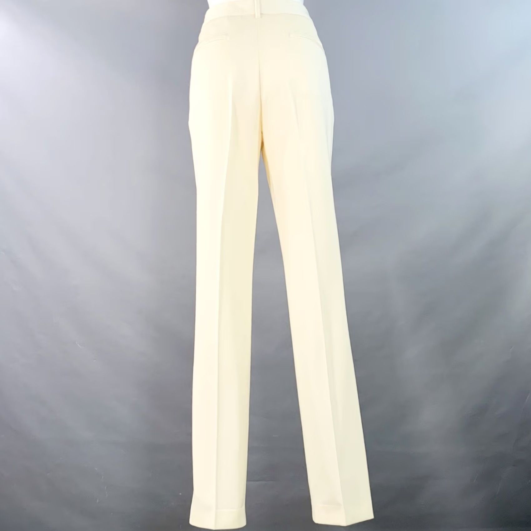 Jil Sander JIL SANDER Pants Cream Size 8 Wool Flat Front Women Size 30" / US 8 / IT 44 - 2 Thumbnail