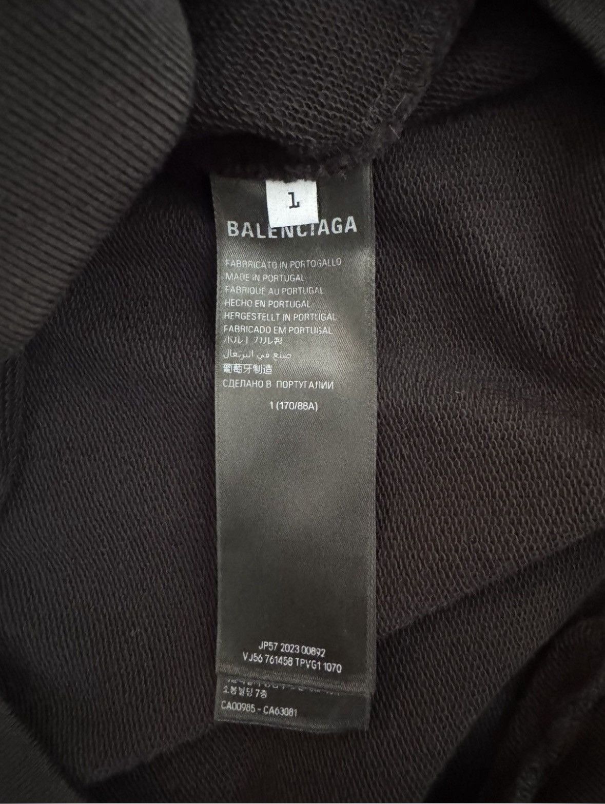Balenciaga Balenciaga FW23 Inverted Flipped Letter Embodied Hoodie Size US S / EU 44-46 / 1 - 5 Thumbnail