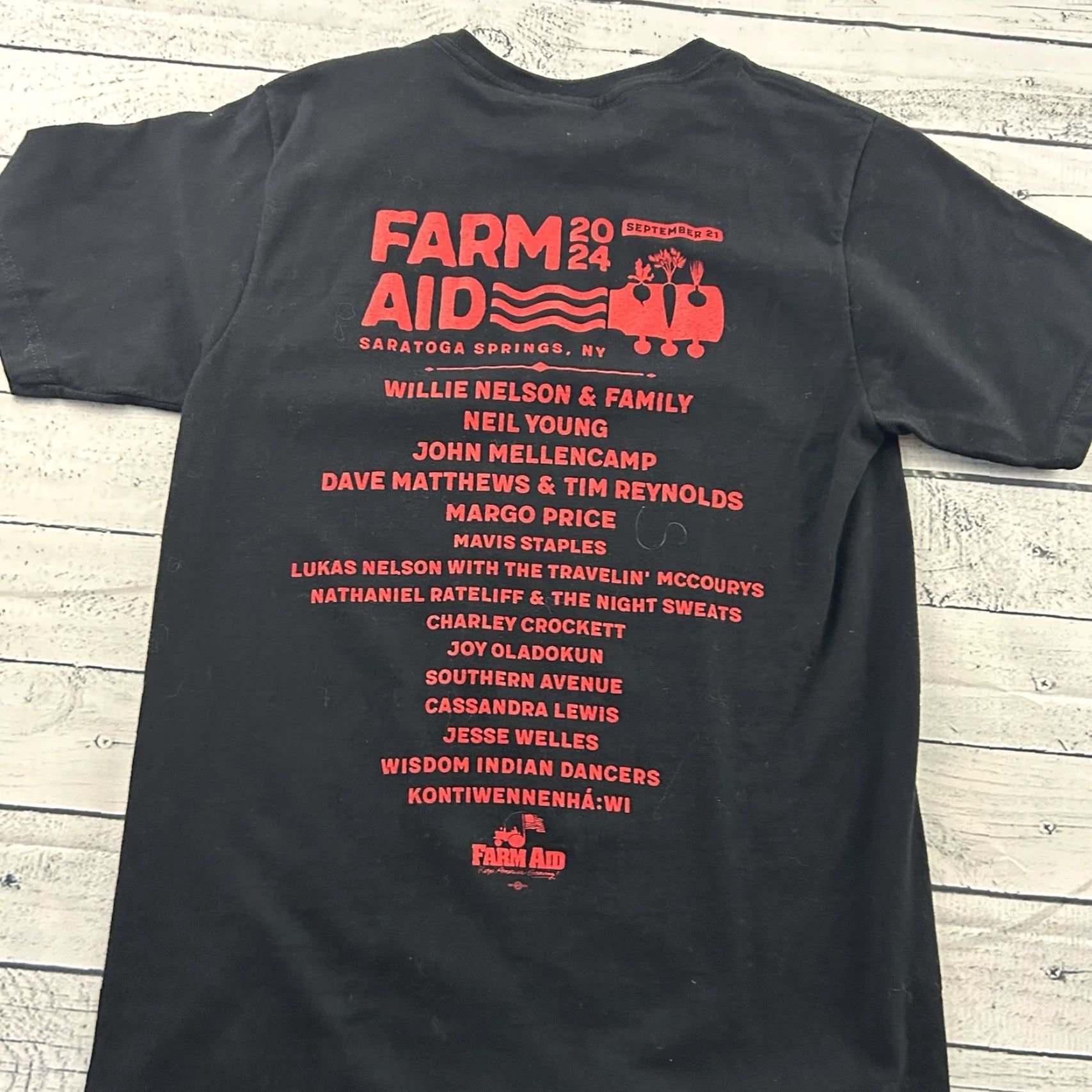 Vintage Farm Aid Shirt Men Short Sleeve T Shirt S Black Mens Size US S / EU 44-46 / 1 - 4 Thumbnail